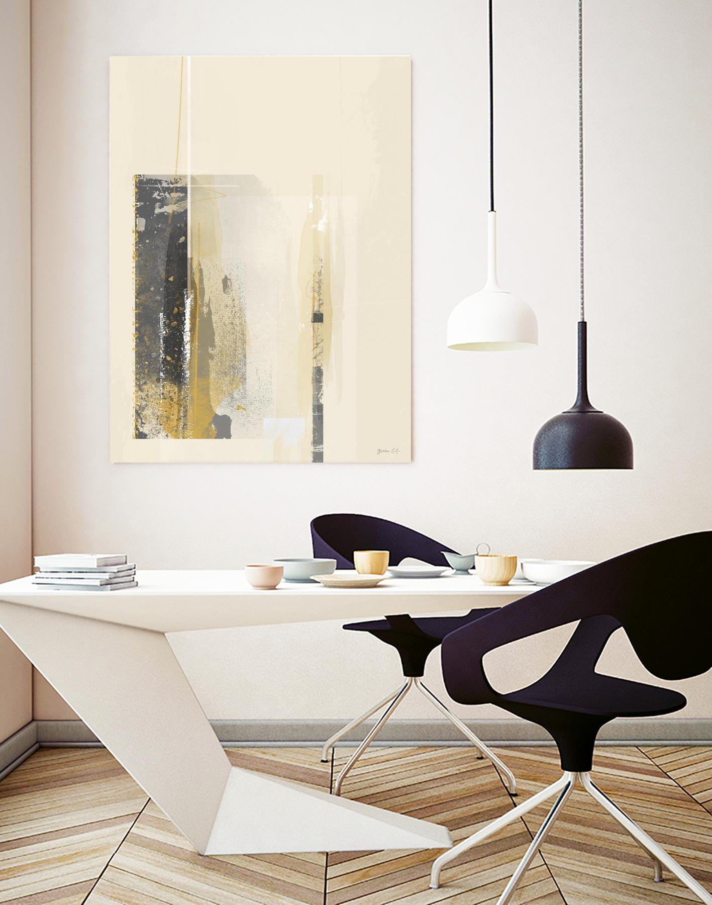 Deeper Shadows I by Green Lili on GIANT ART - yellow abstract