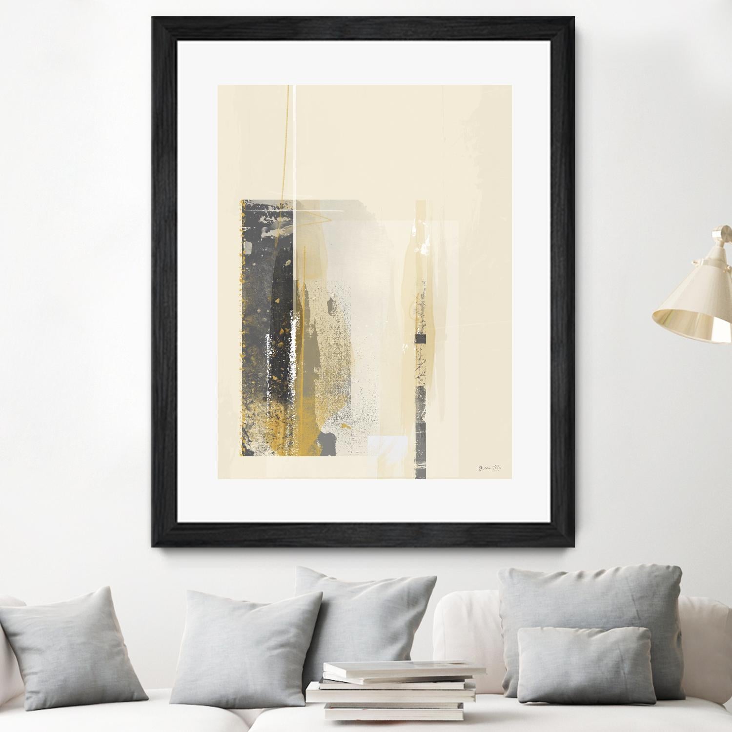 Deeper Shadows I by Green Lili on GIANT ART - yellow abstract