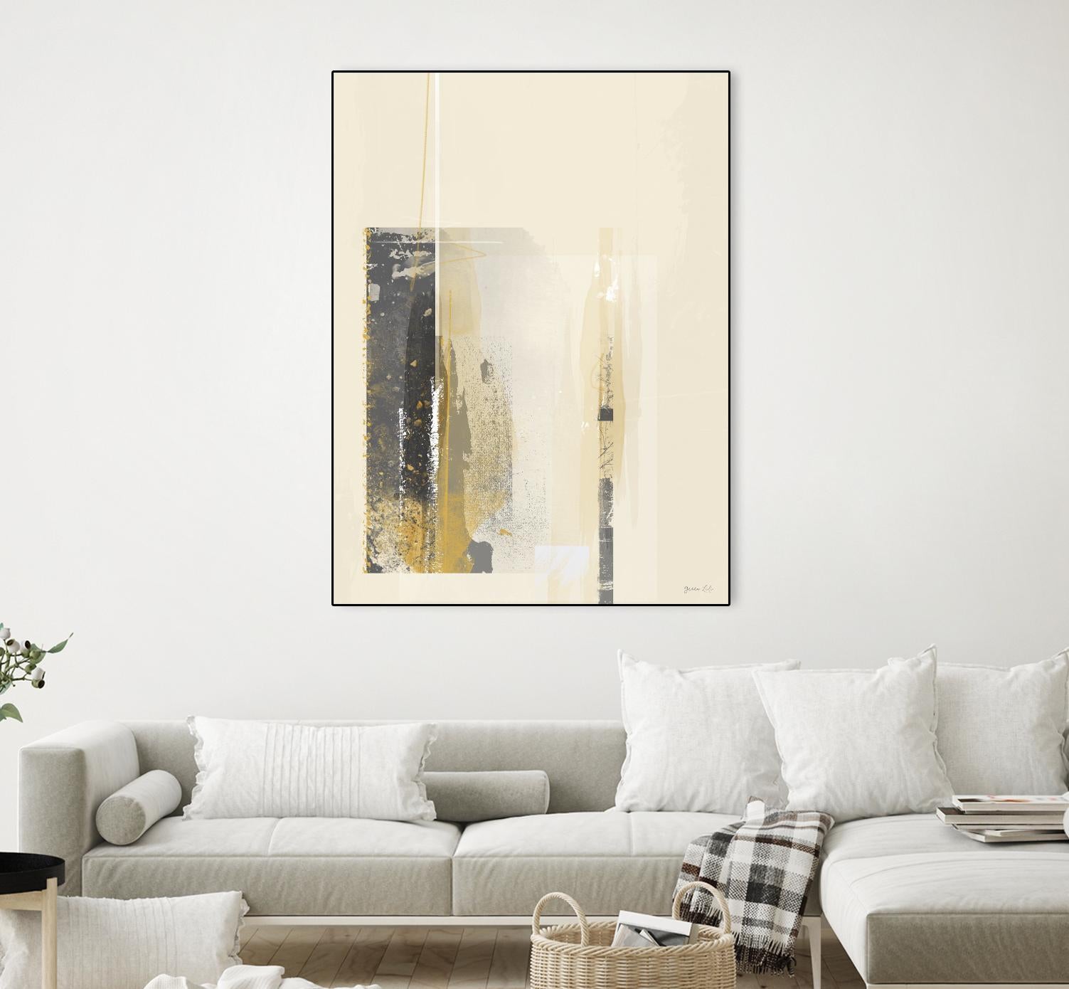 Deeper Shadows I by Green Lili on GIANT ART - yellow abstract