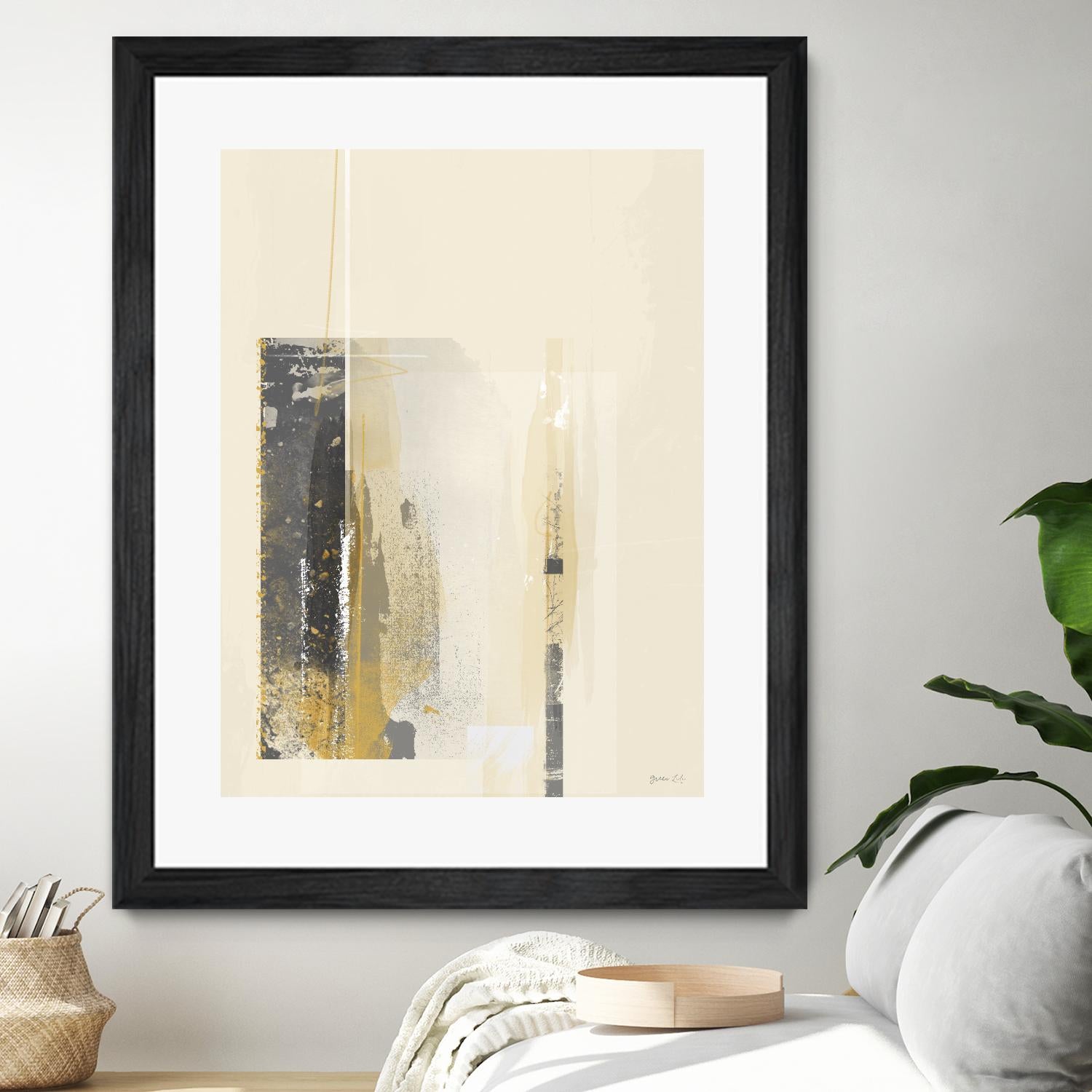 Deeper Shadows I by Green Lili on GIANT ART - yellow abstract