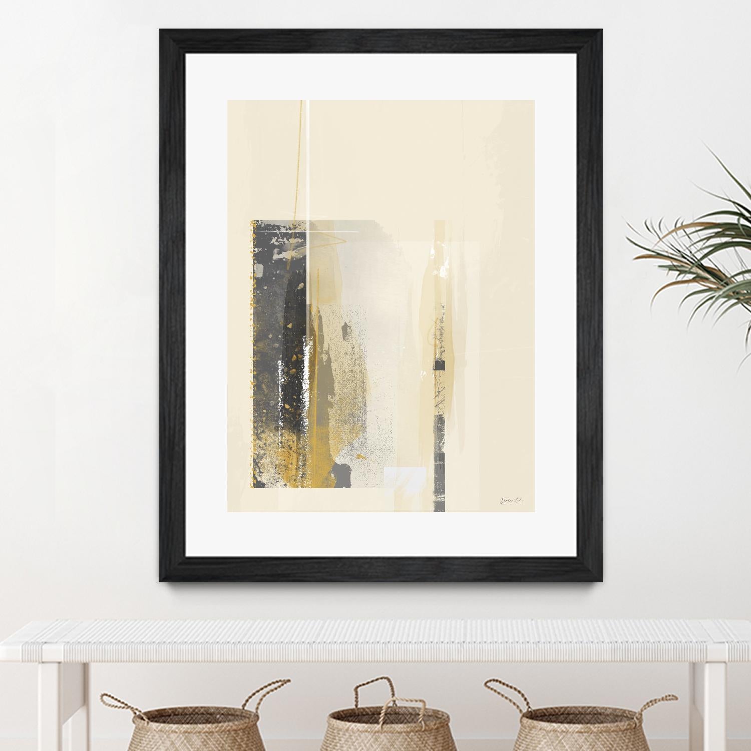 Deeper Shadows I by Green Lili on GIANT ART - yellow abstract