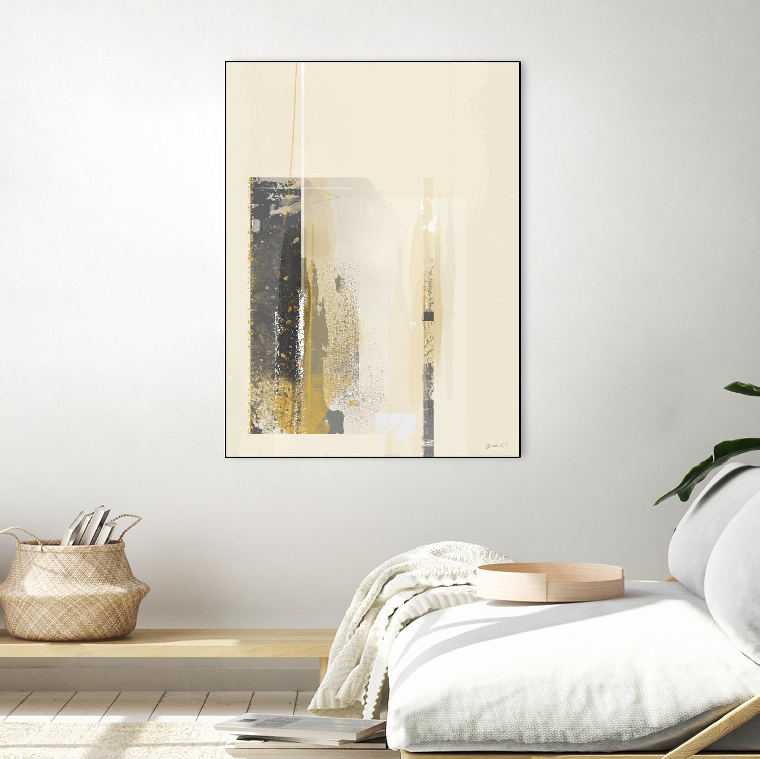 Deeper Shadows I by Green Lili on GIANT ART - yellow abstract