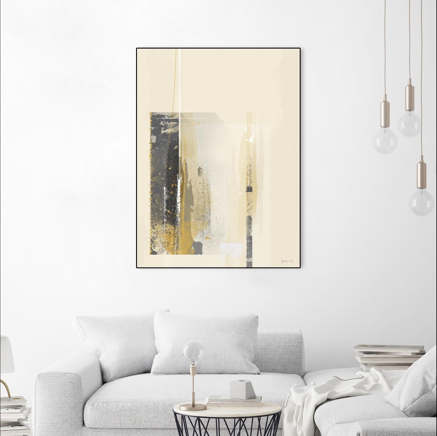 Deeper Shadows I by Green Lili on GIANT ART - yellow abstract