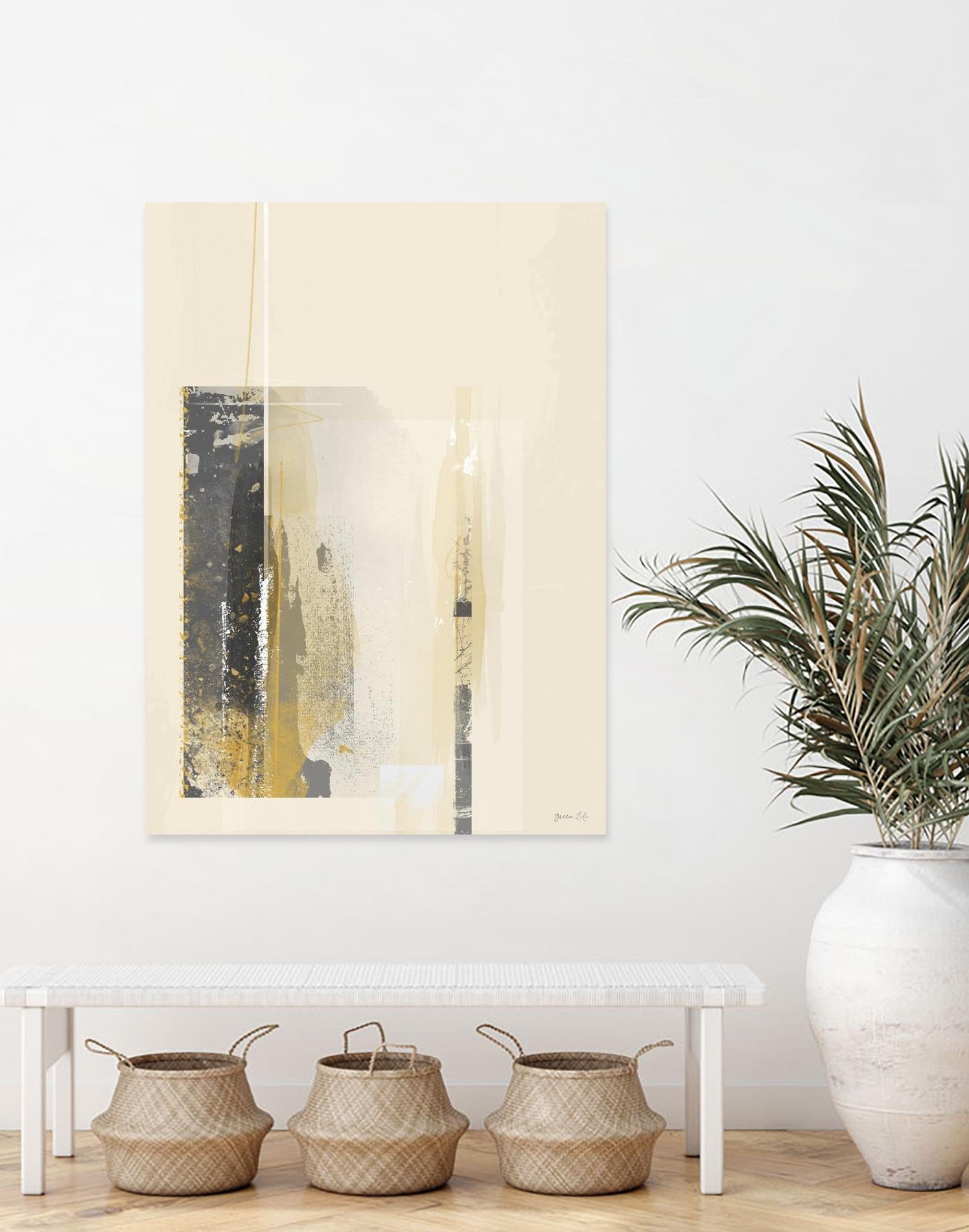 Deeper Shadows I by Green Lili on GIANT ART - yellow abstract