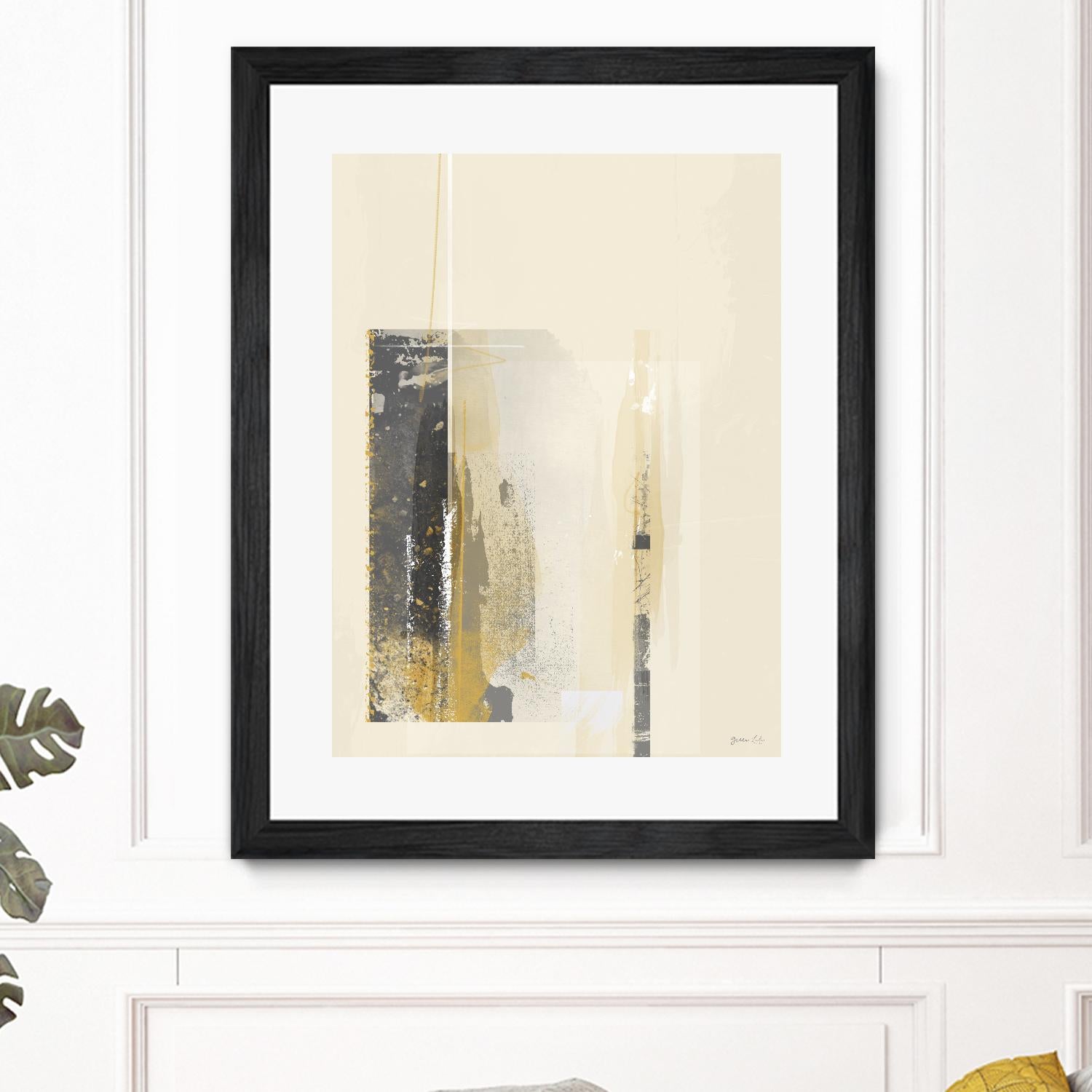 Deeper Shadows I by Green Lili on GIANT ART - yellow abstract