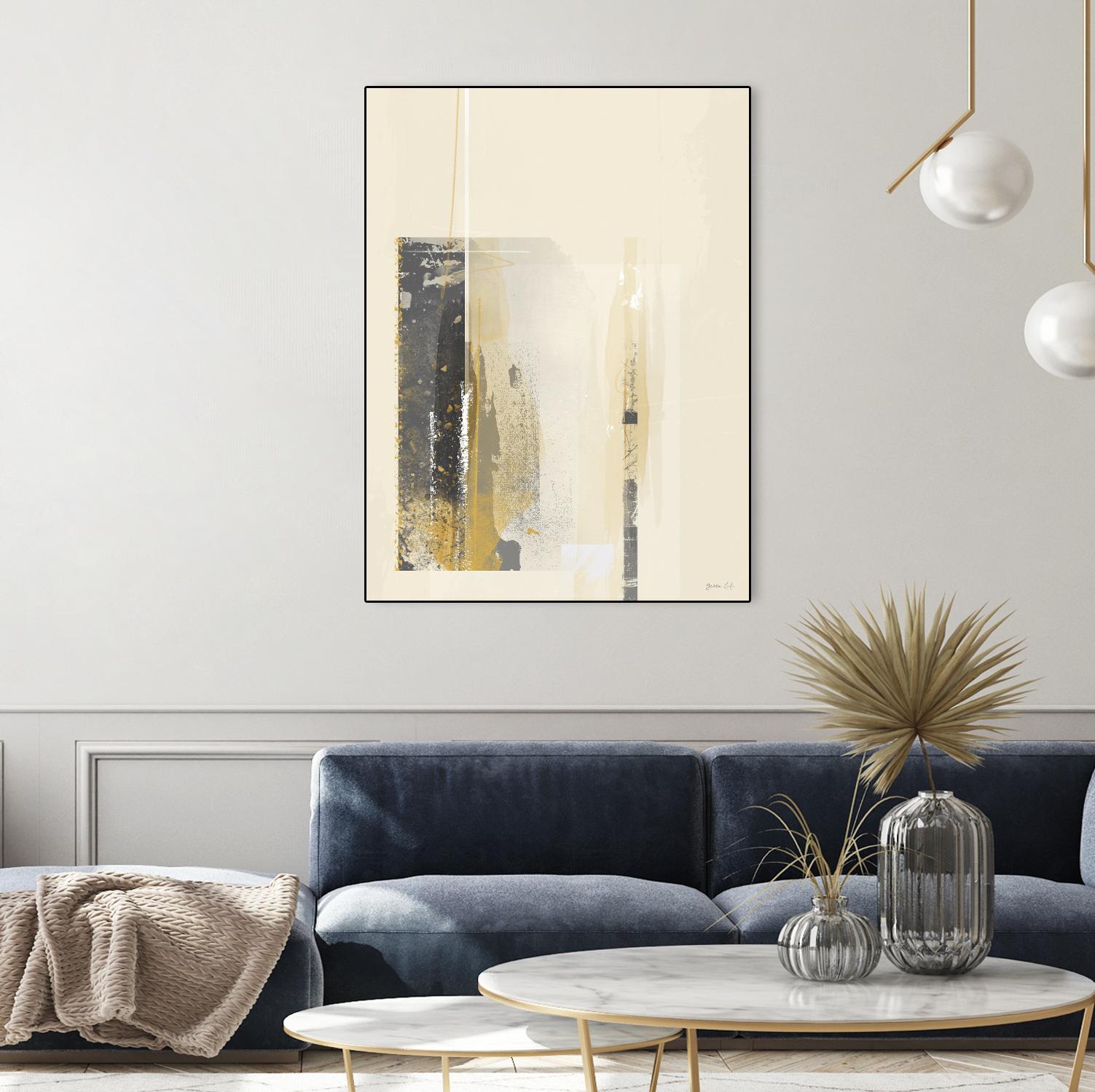 Deeper Shadows I by Green Lili on GIANT ART - yellow abstract