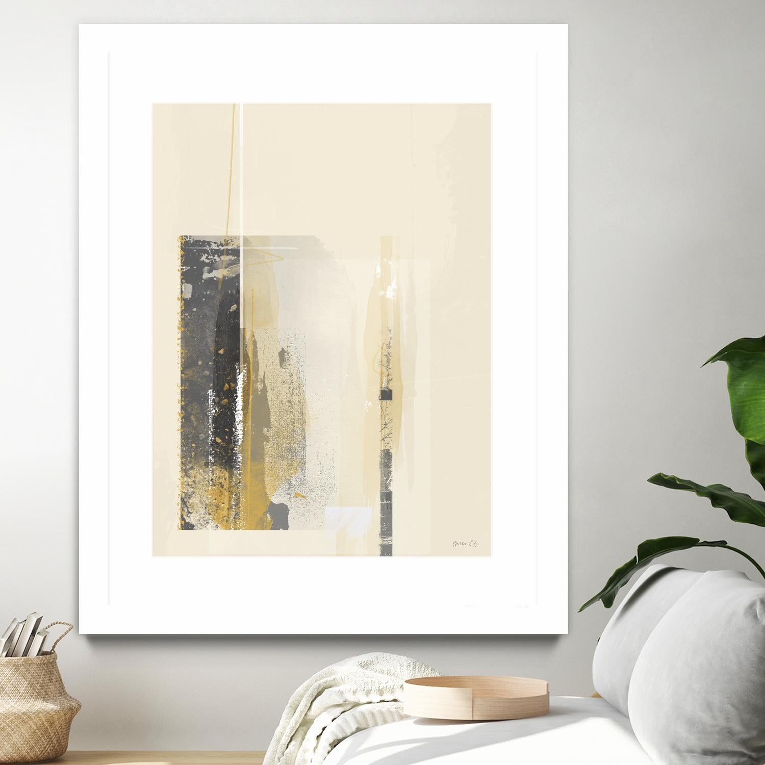 Deeper Shadows I by Green Lili on GIANT ART - yellow abstract