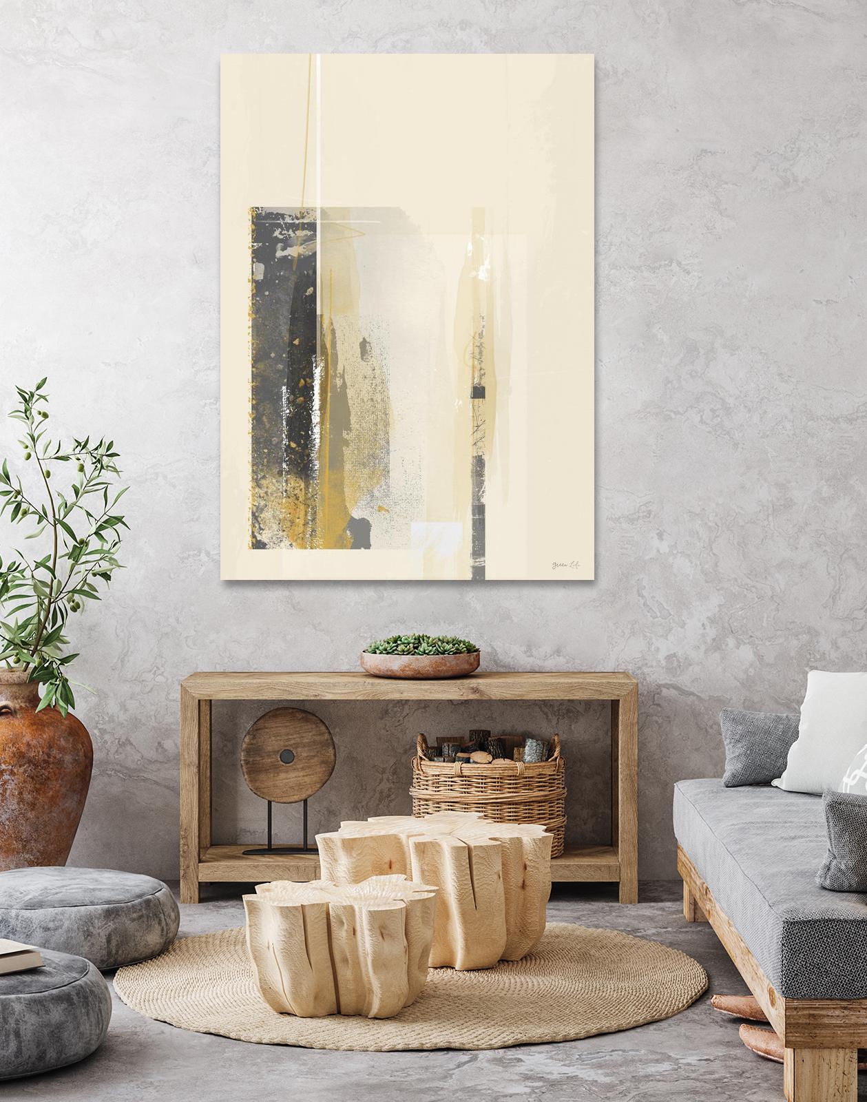 Deeper Shadows I by Green Lili on GIANT ART - yellow abstract