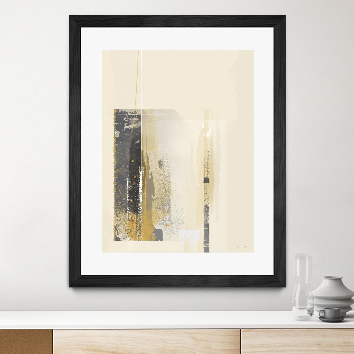 Deeper Shadows I by Green Lili on GIANT ART - yellow abstract