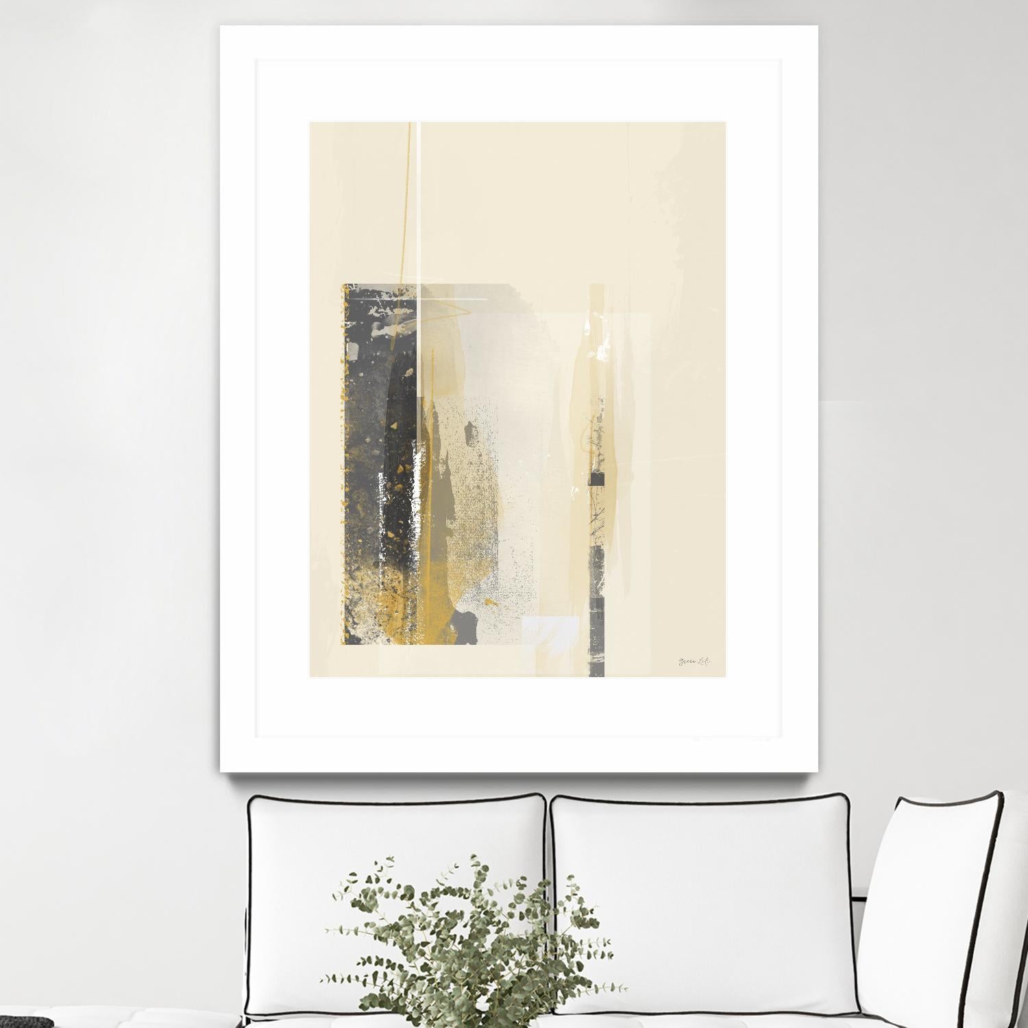 Deeper Shadows I by Green Lili on GIANT ART - yellow abstract