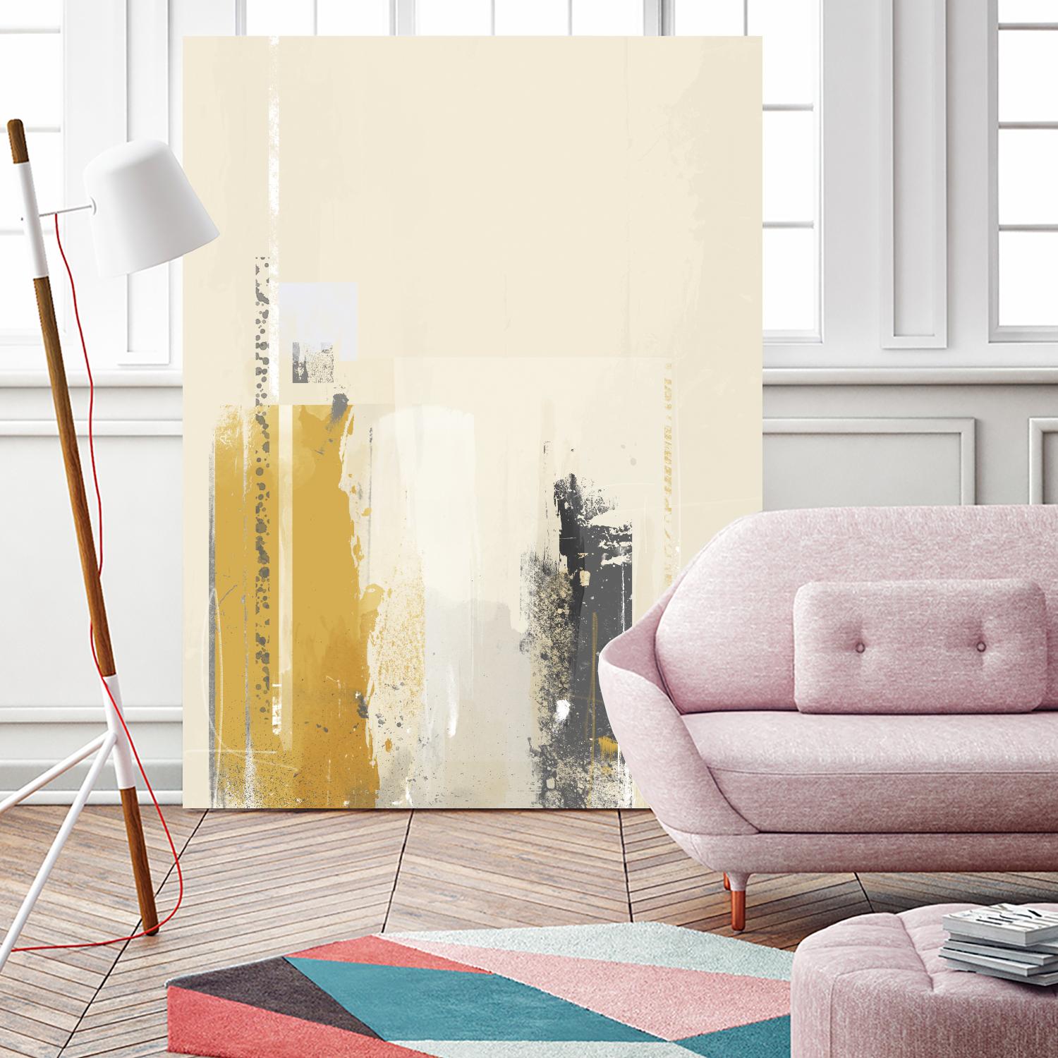 Deeper Shadows II by Green Lili on GIANT ART - yellow abstract