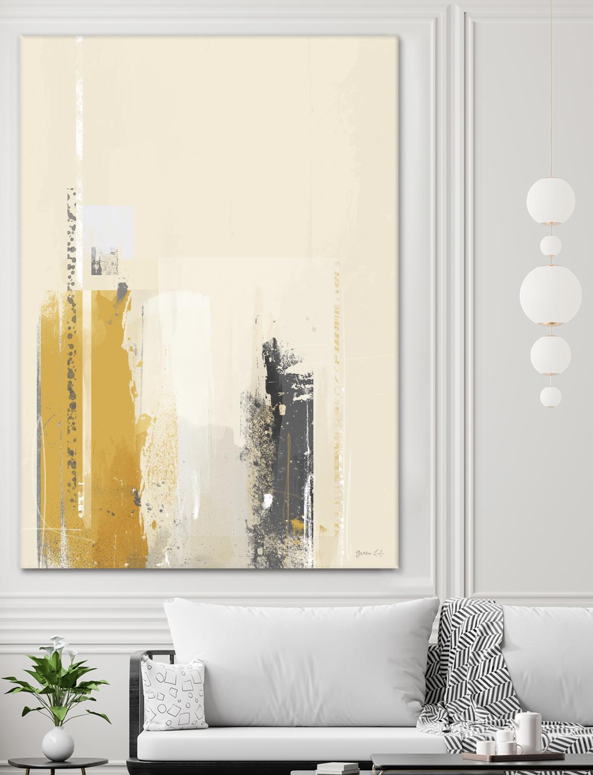 Deeper Shadows II by Green Lili on GIANT ART - yellow abstract