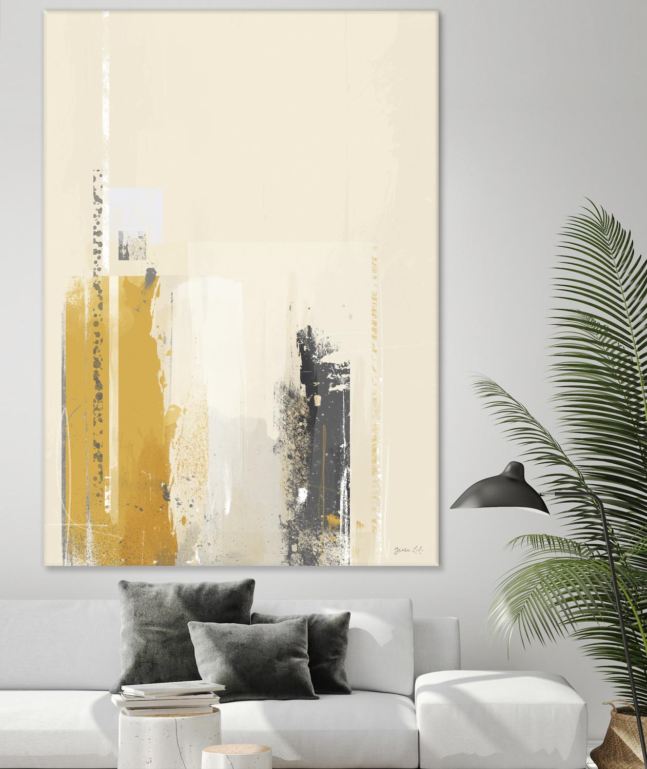 Deeper Shadows II by Green Lili on GIANT ART - yellow abstract