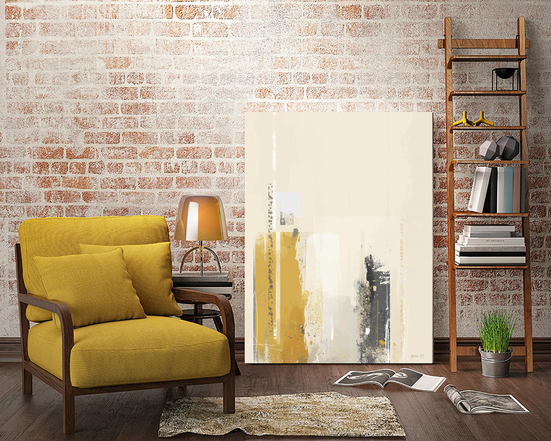 Deeper Shadows II by Green Lili on GIANT ART - yellow abstract