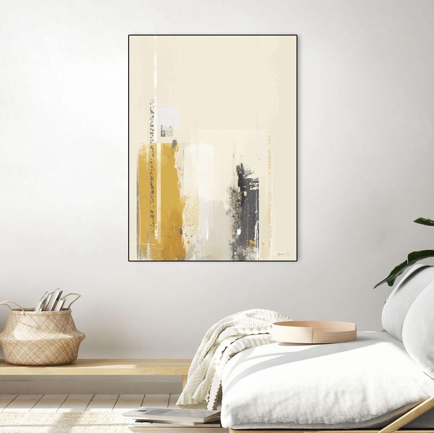 Deeper Shadows II by Green Lili on GIANT ART - yellow abstract