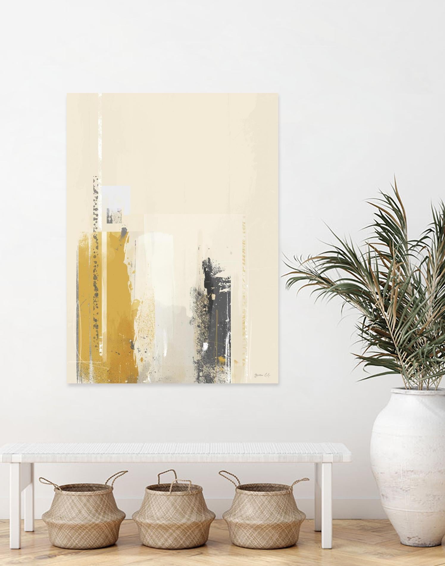 Deeper Shadows II by Green Lili on GIANT ART - yellow abstract