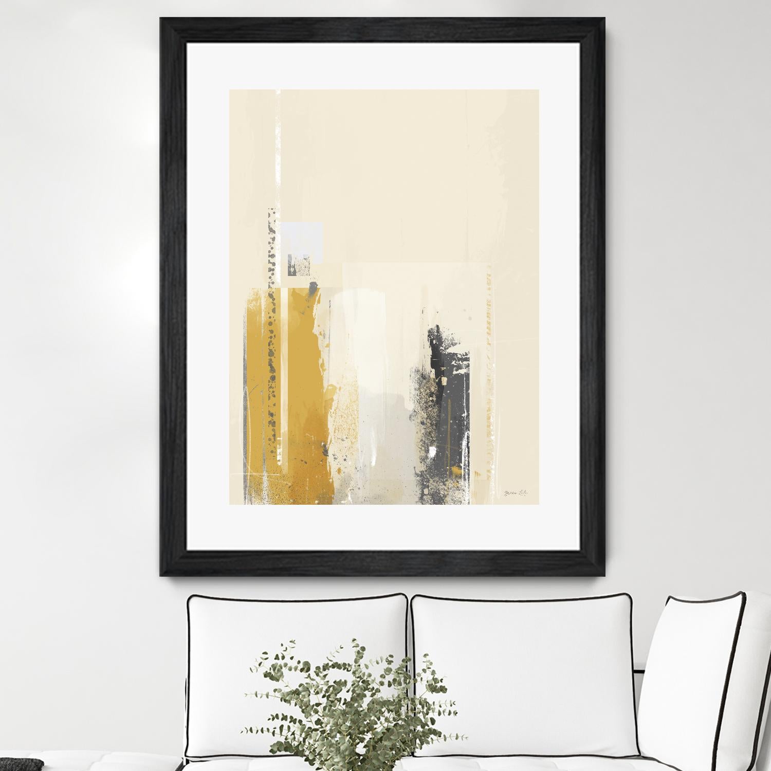 Deeper Shadows II by Green Lili on GIANT ART - yellow abstract