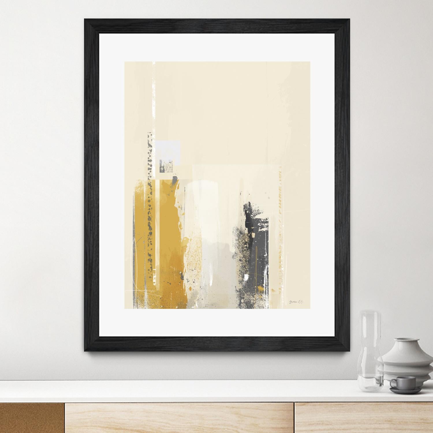 Deeper Shadows II by Green Lili on GIANT ART - yellow abstract