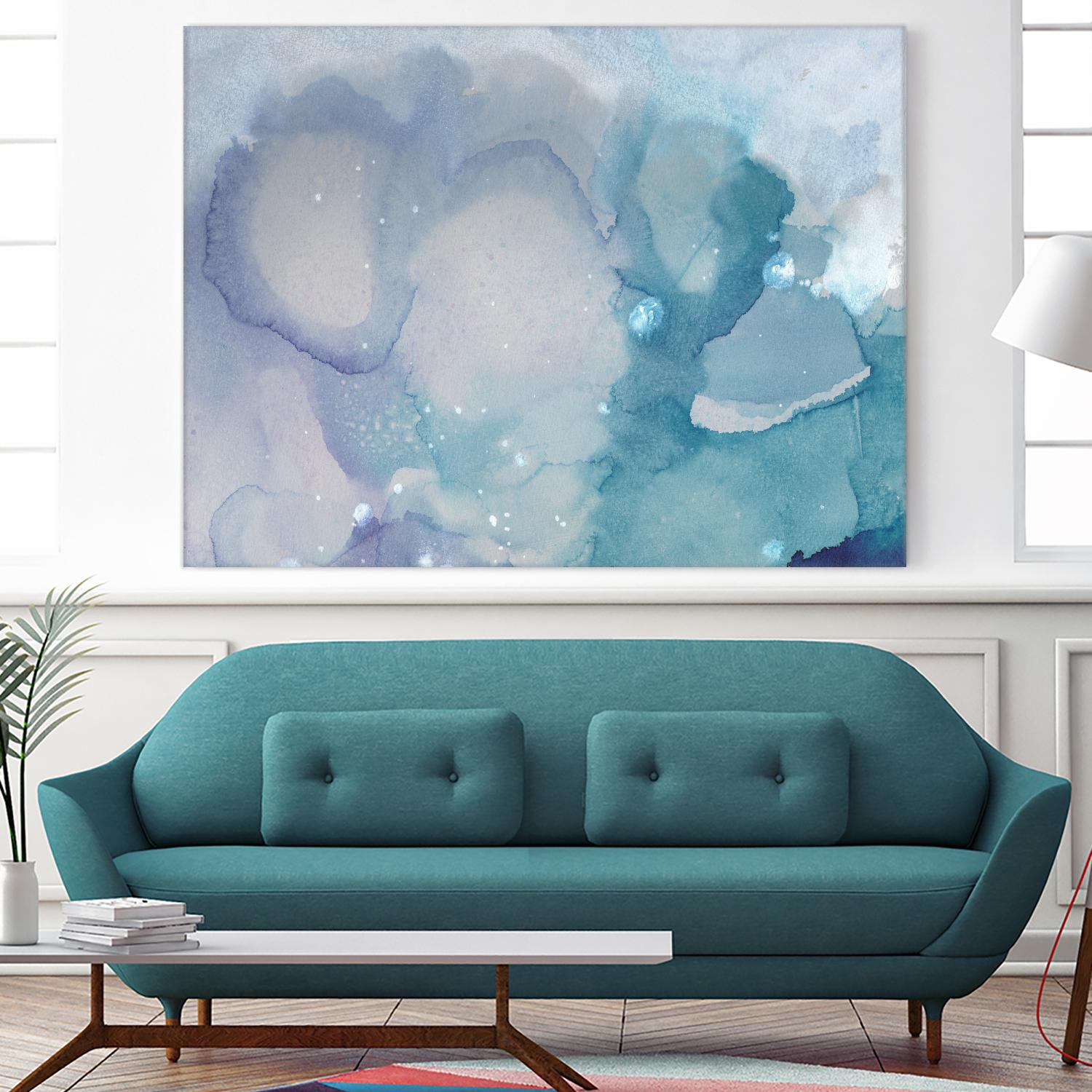 Ice Crystals I by Joyce Combs on GIANT ART - blue abstract