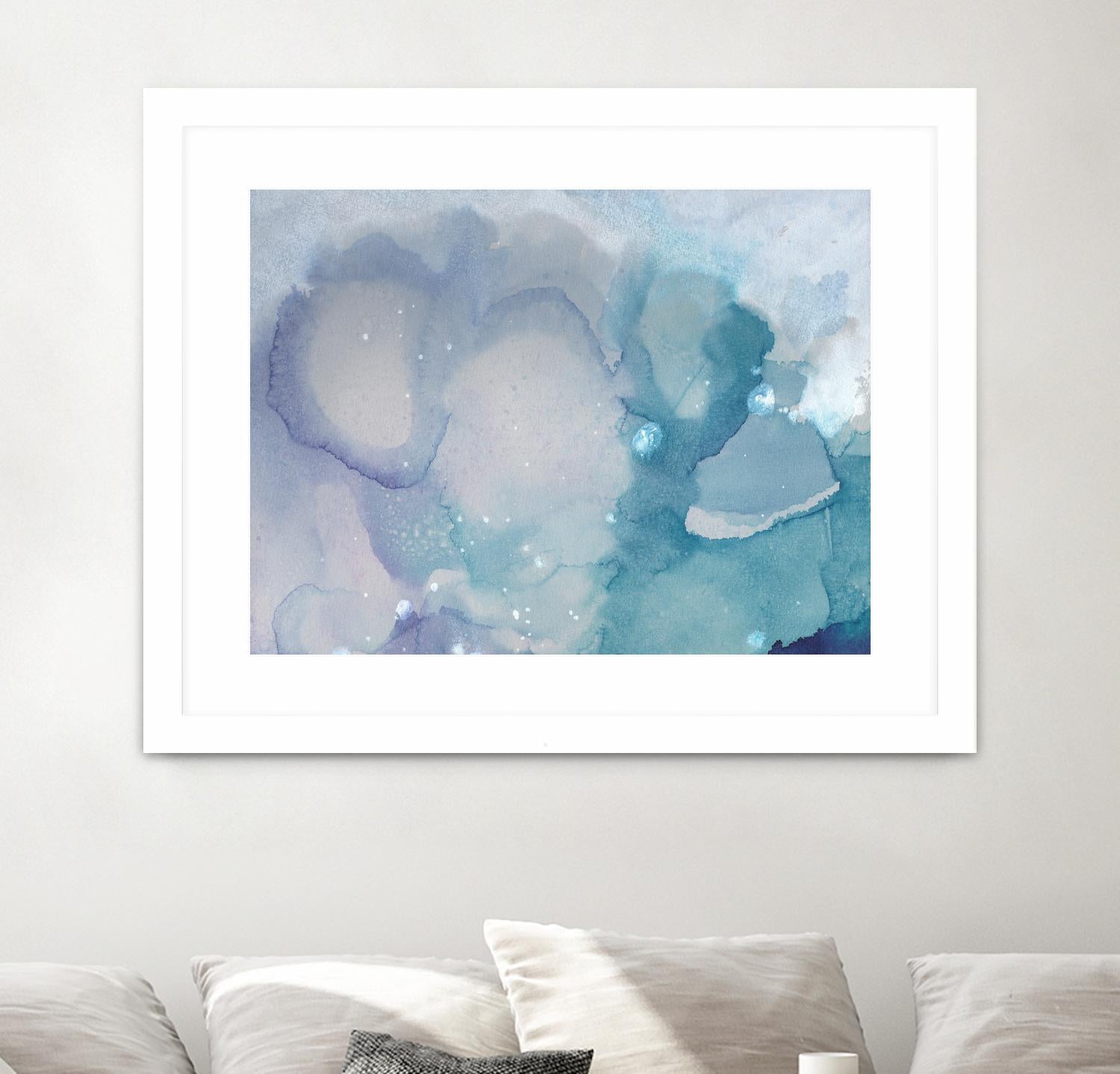 Ice Crystals I by Joyce Combs on GIANT ART - blue abstract
