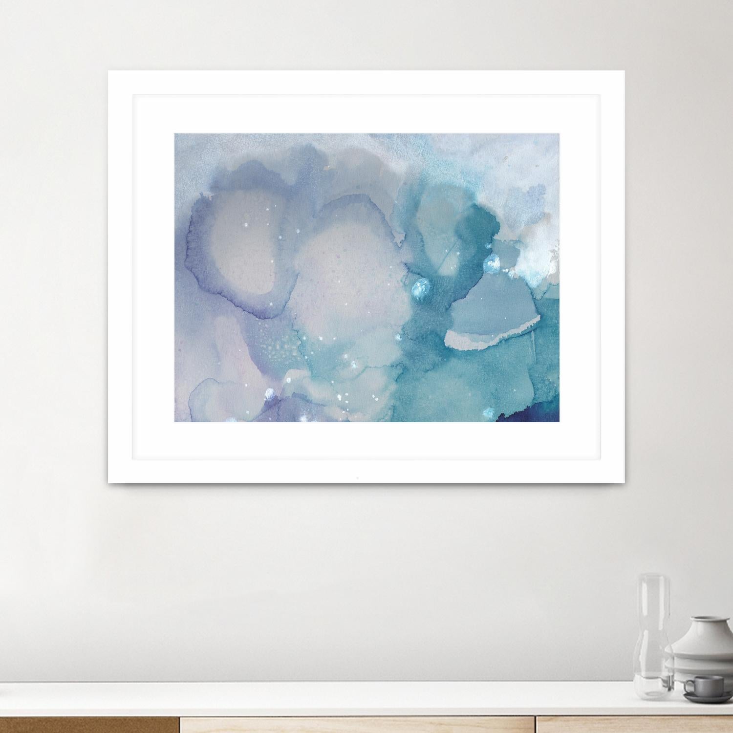Ice Crystals I by Joyce Combs on GIANT ART - blue abstract