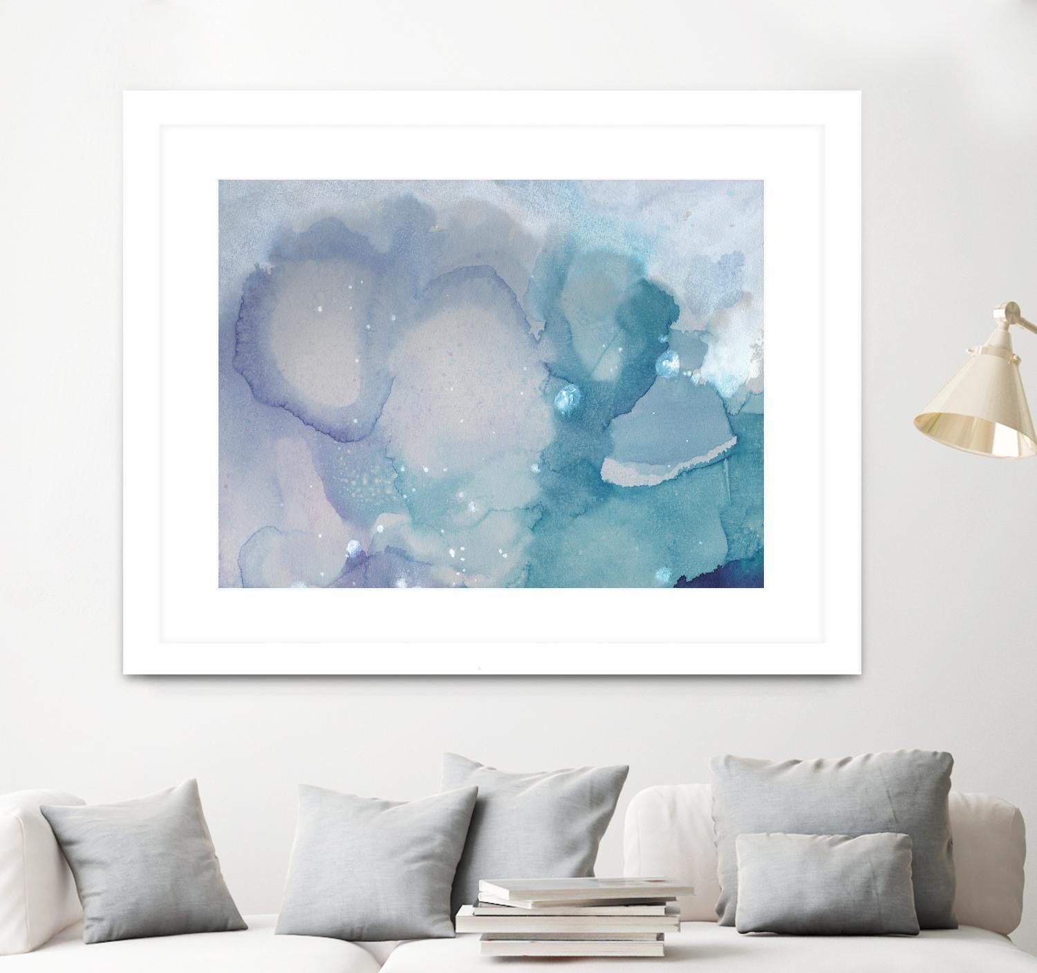 Ice Crystals I by Joyce Combs on GIANT ART - blue abstract