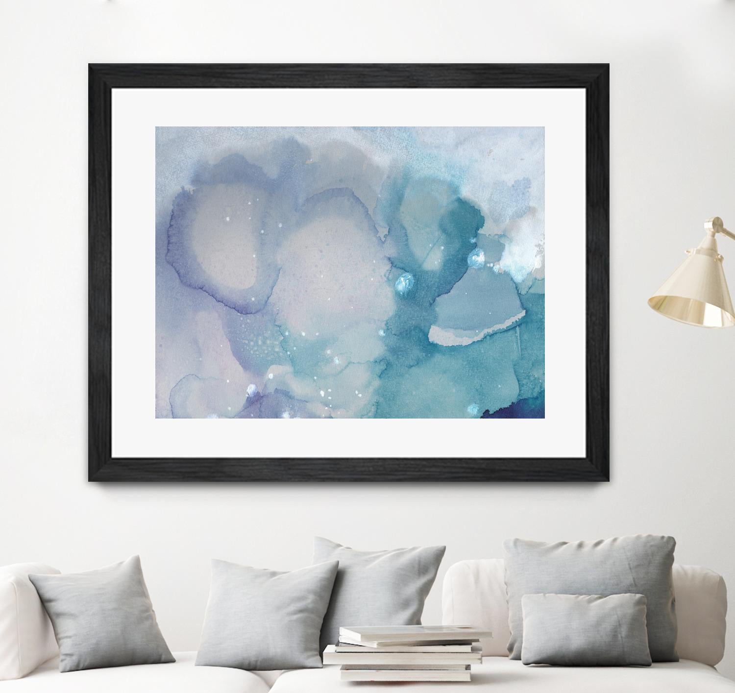 Ice Crystals I by Joyce Combs on GIANT ART - blue abstract