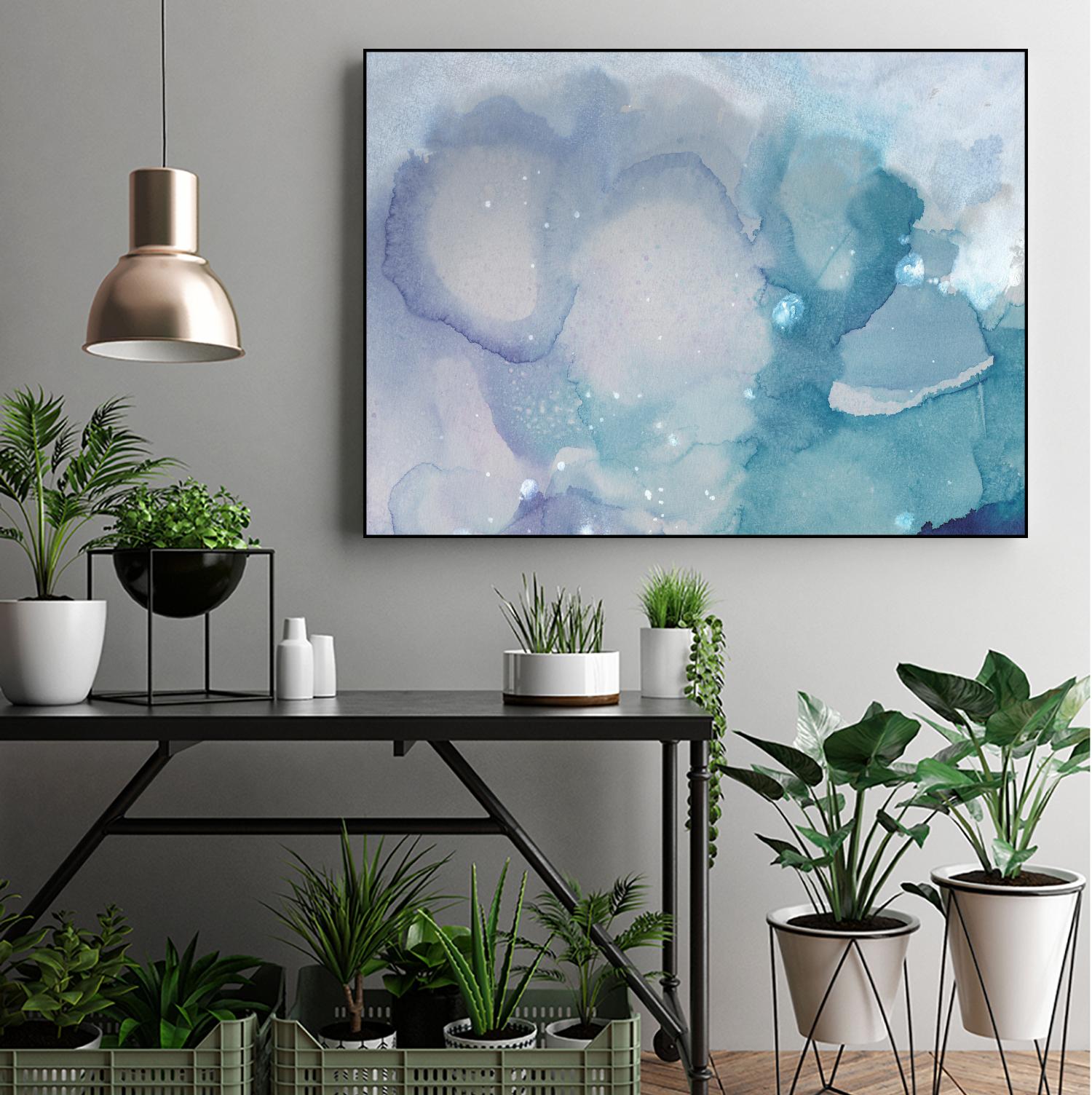 Ice Crystals I by Joyce Combs on GIANT ART - blue abstract
