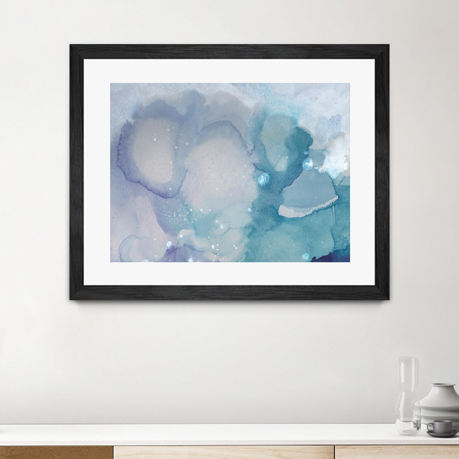Ice Crystals I by Joyce Combs on GIANT ART - blue abstract