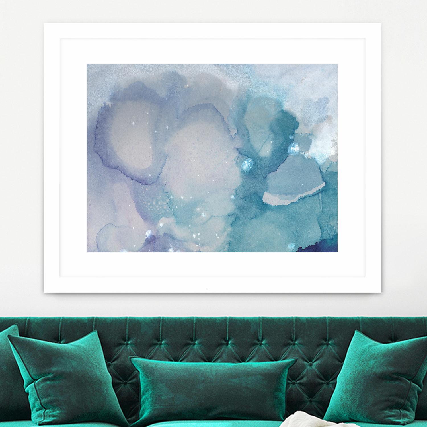 Ice Crystals I by Joyce Combs on GIANT ART - blue abstract
