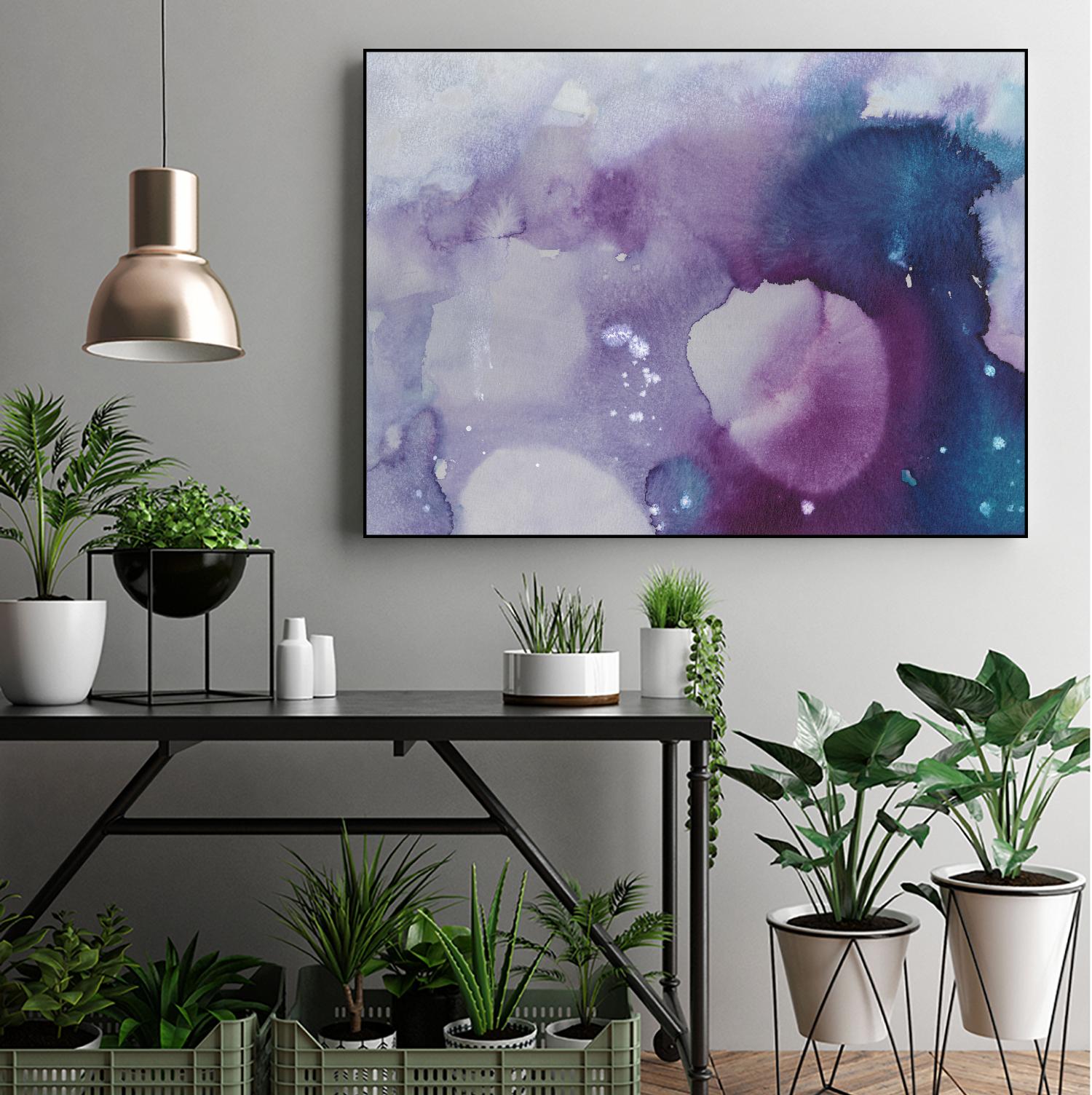 Ice Crystals III by Joyce Combs on GIANT ART - pink abstract