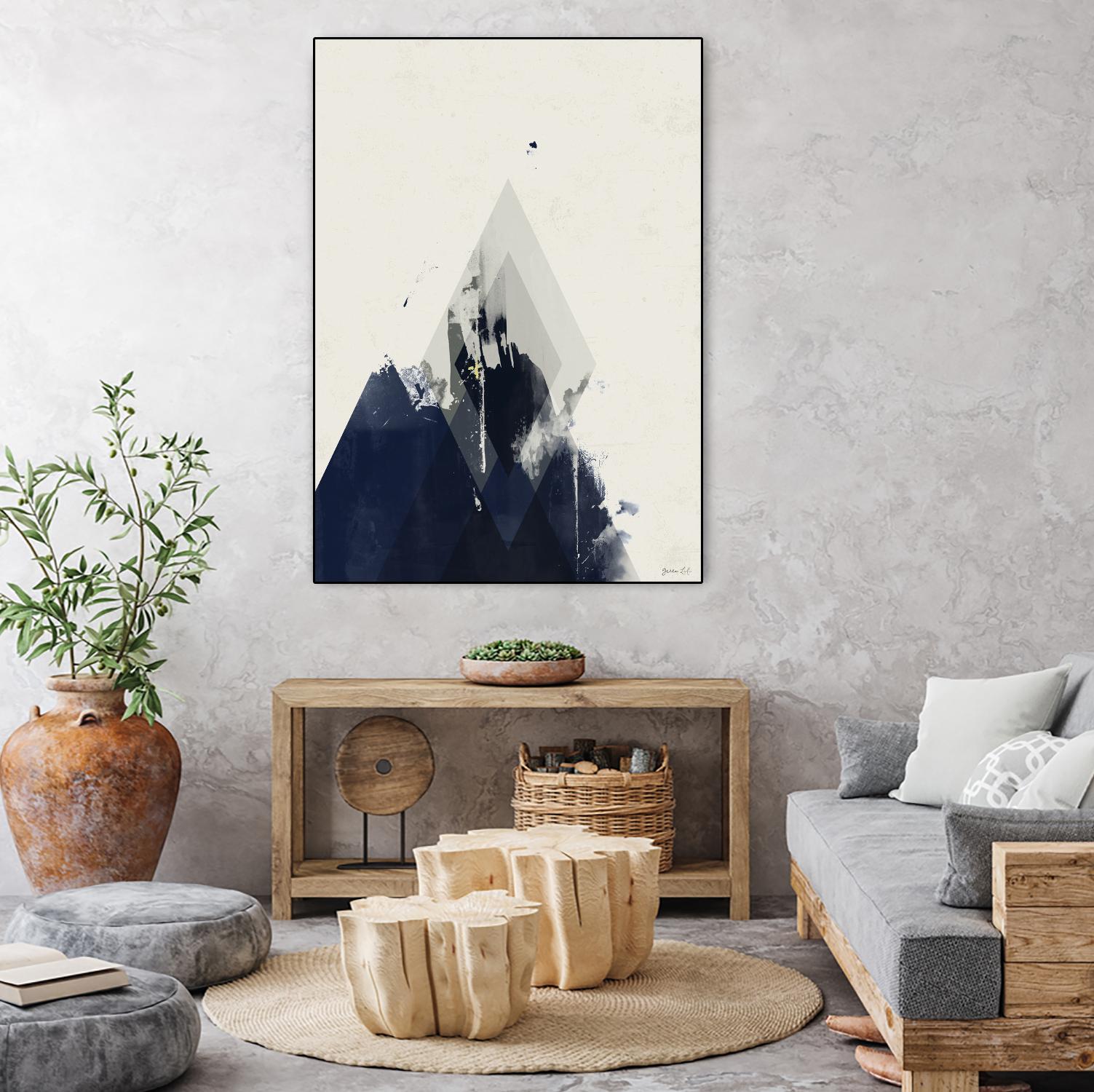 Beneath the Surface I by Green Lili on GIANT ART - blue abstract