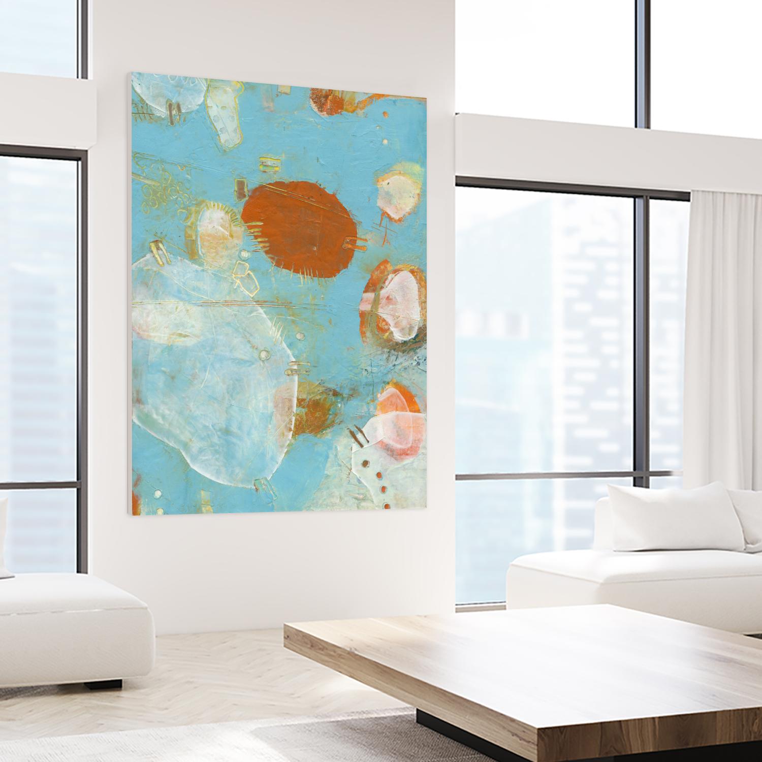 Phenix II by Sue Jachimiec on GIANT ART - blue abstract