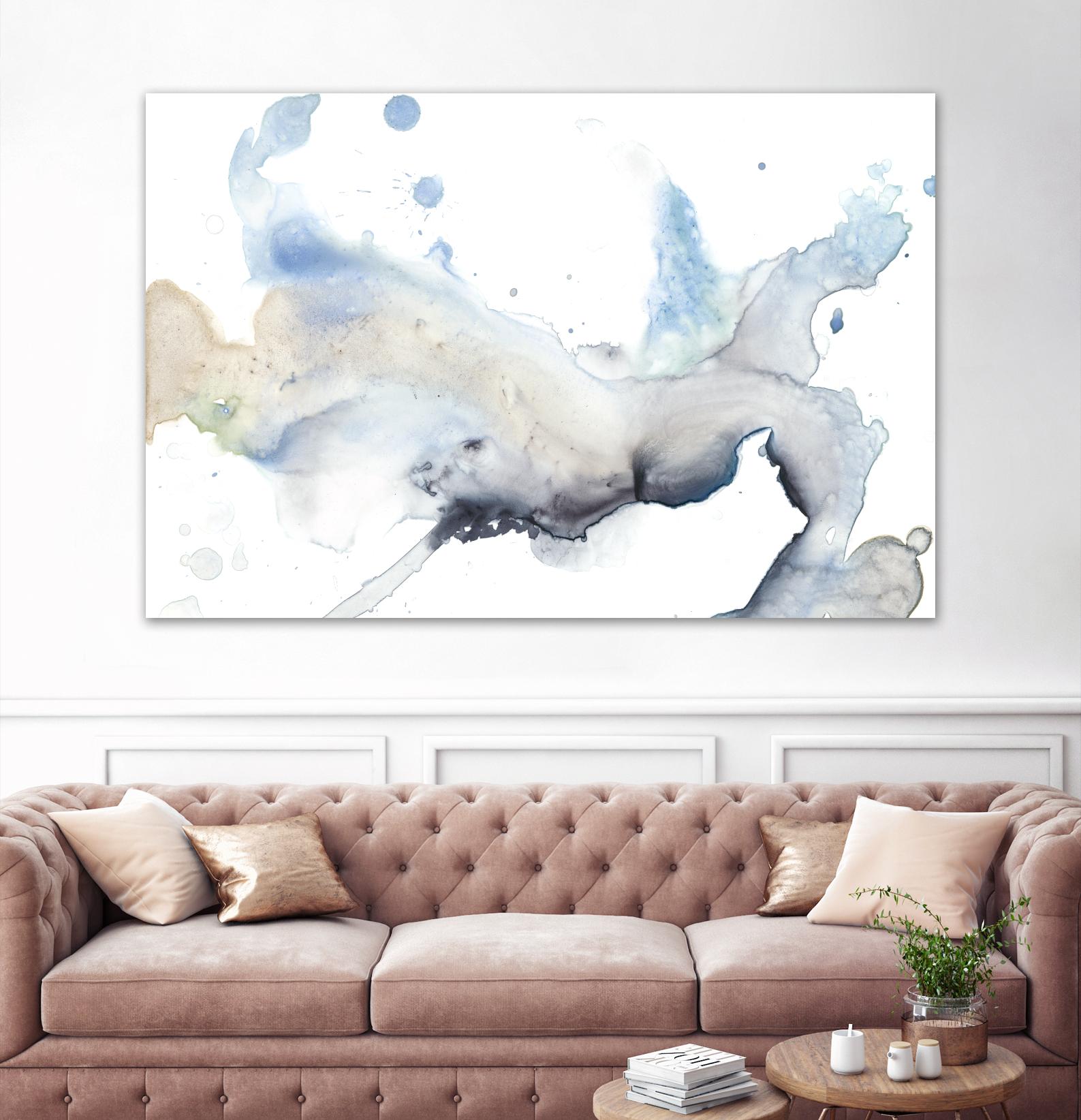 Bloom Cloud I by Jennifer Goldberger on GIANT ART - blue abstract