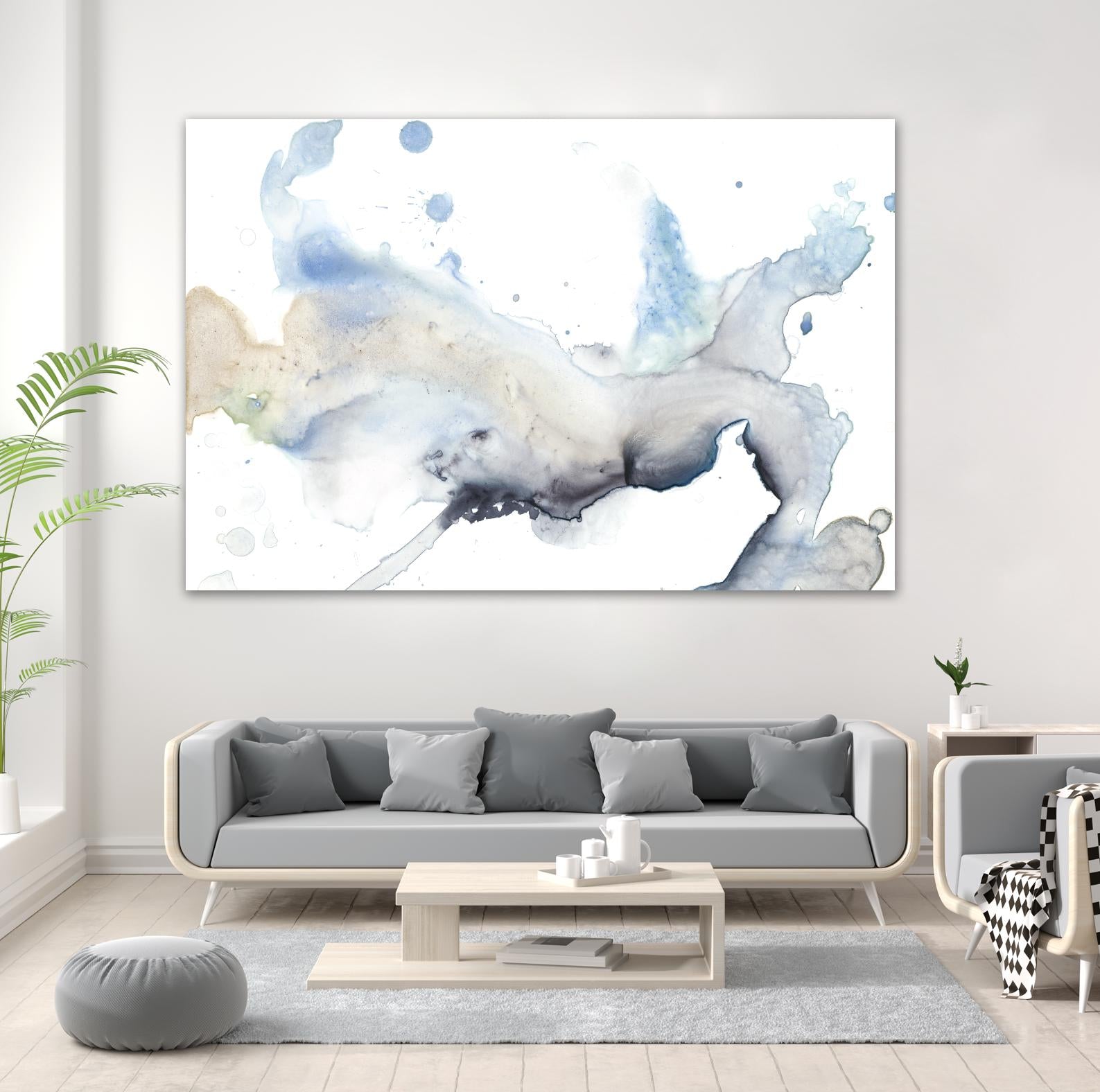 Bloom Cloud I by Jennifer Goldberger on GIANT ART - blue abstract