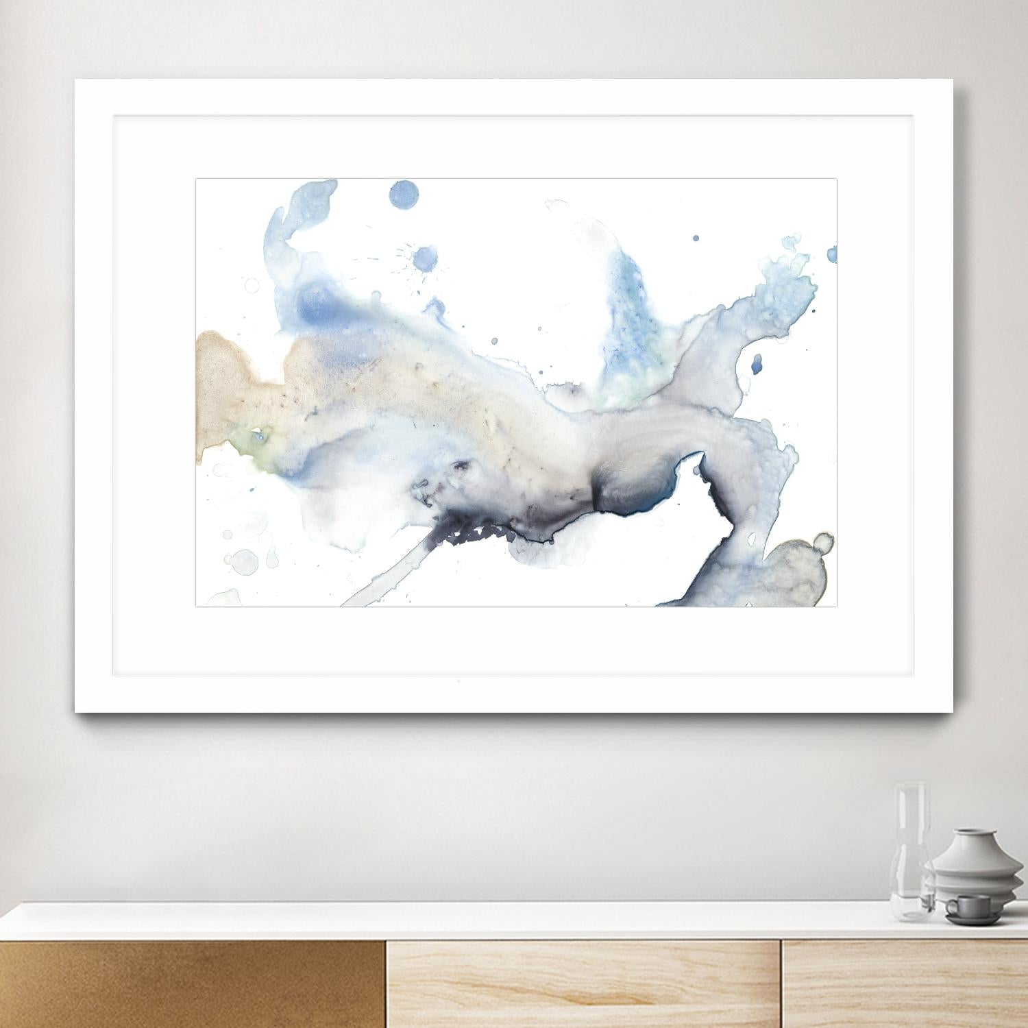 Bloom Cloud I by Jennifer Goldberger on GIANT ART - blue abstract