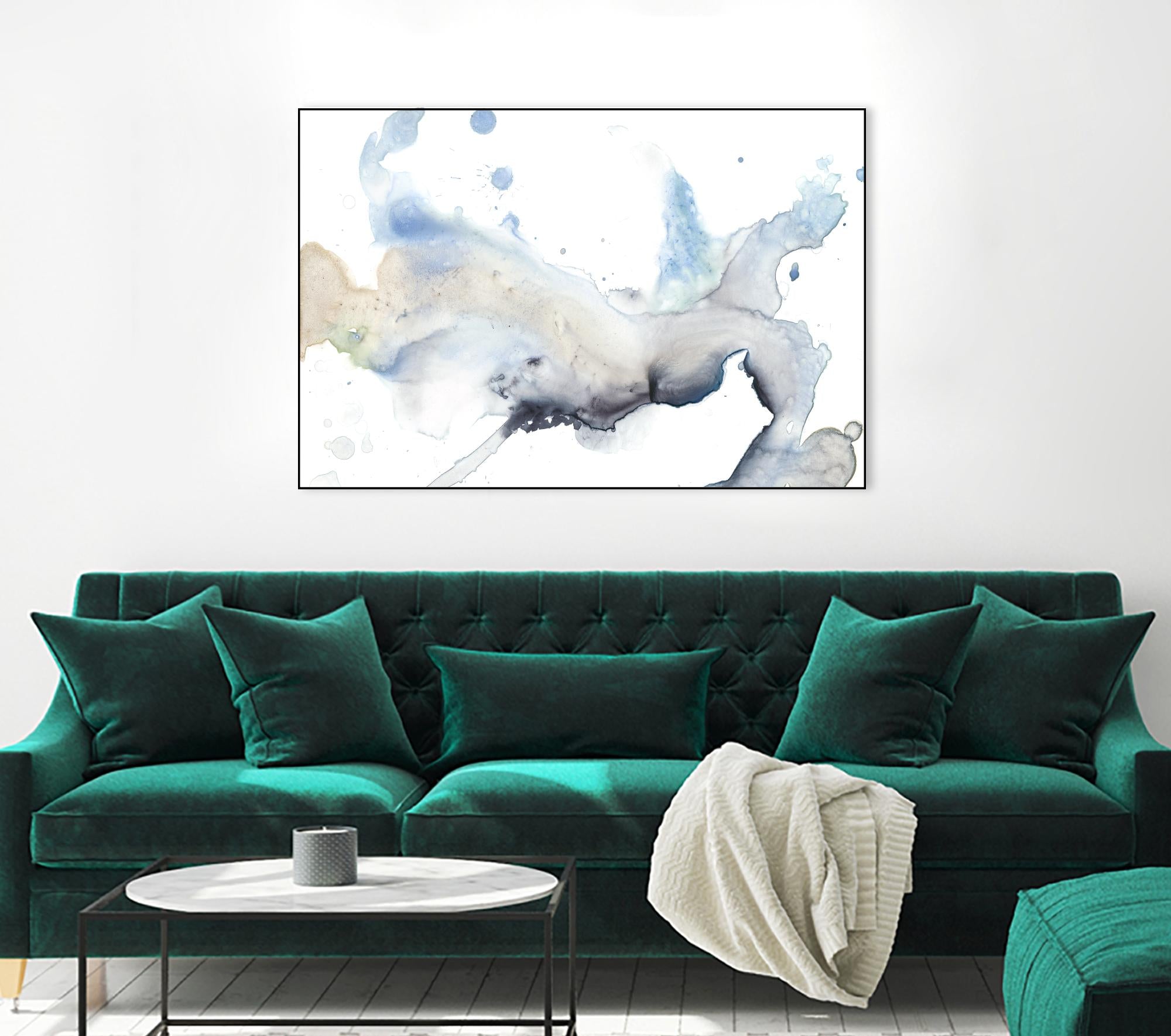 Bloom Cloud I by Jennifer Goldberger on GIANT ART - blue abstract