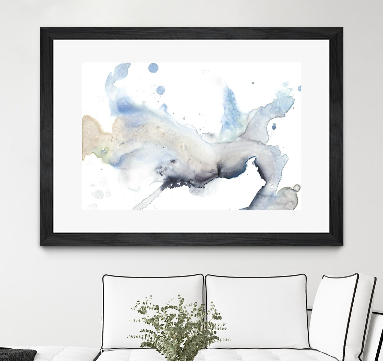 Bloom Cloud I by Jennifer Goldberger on GIANT ART - blue abstract