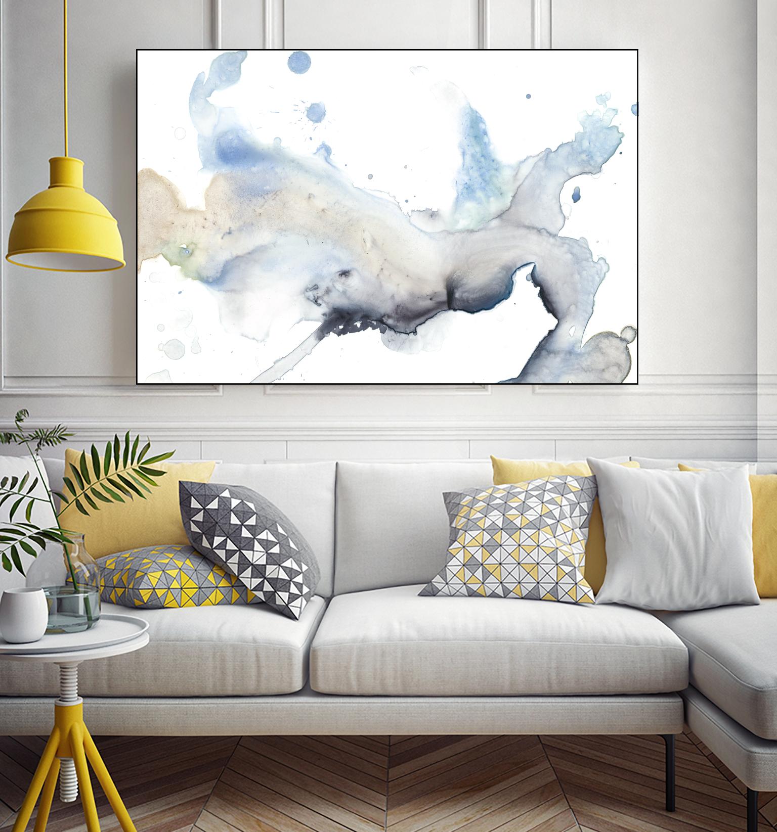 Bloom Cloud I by Jennifer Goldberger on GIANT ART - blue abstract