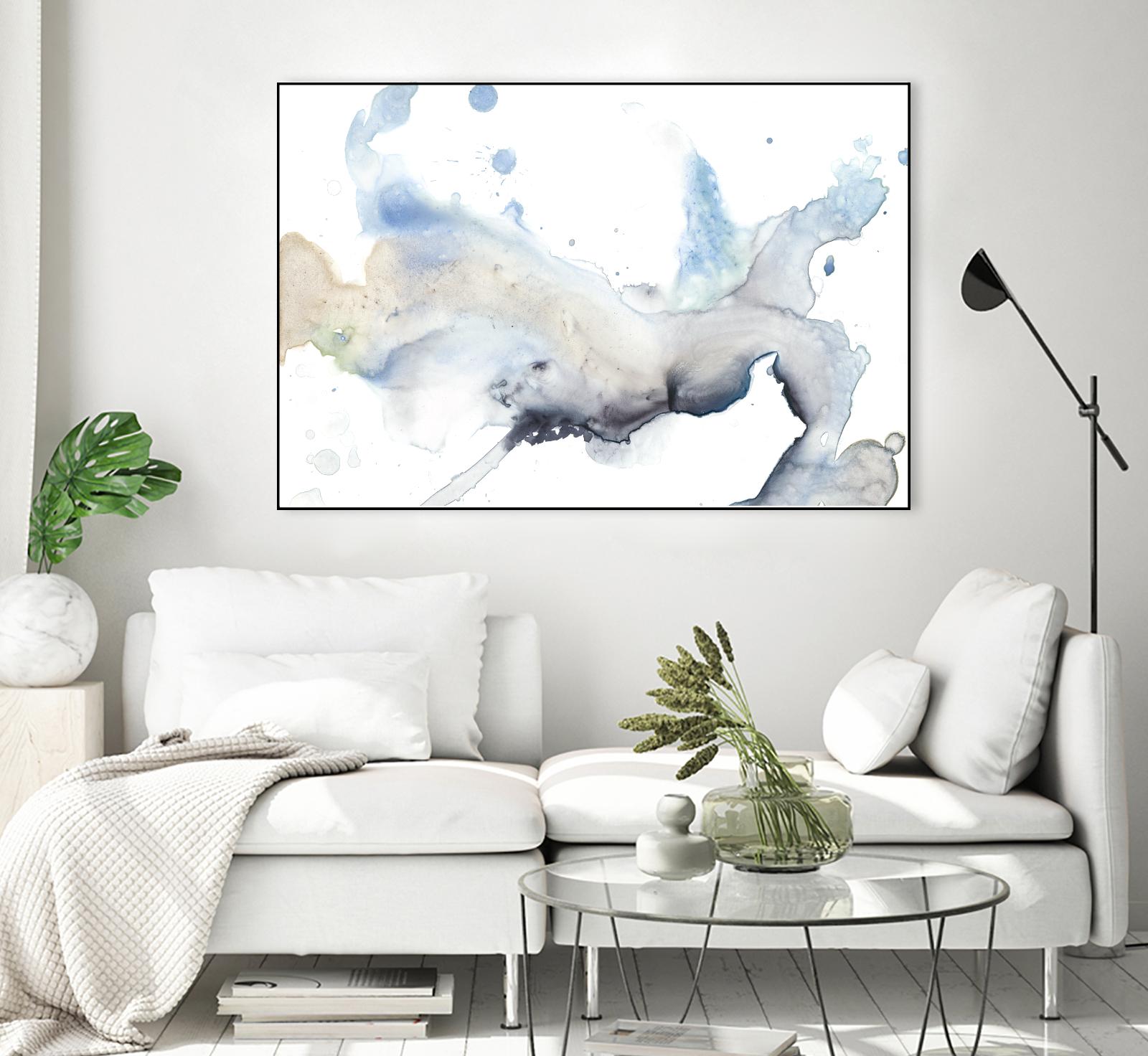 Bloom Cloud I by Jennifer Goldberger on GIANT ART - blue abstract