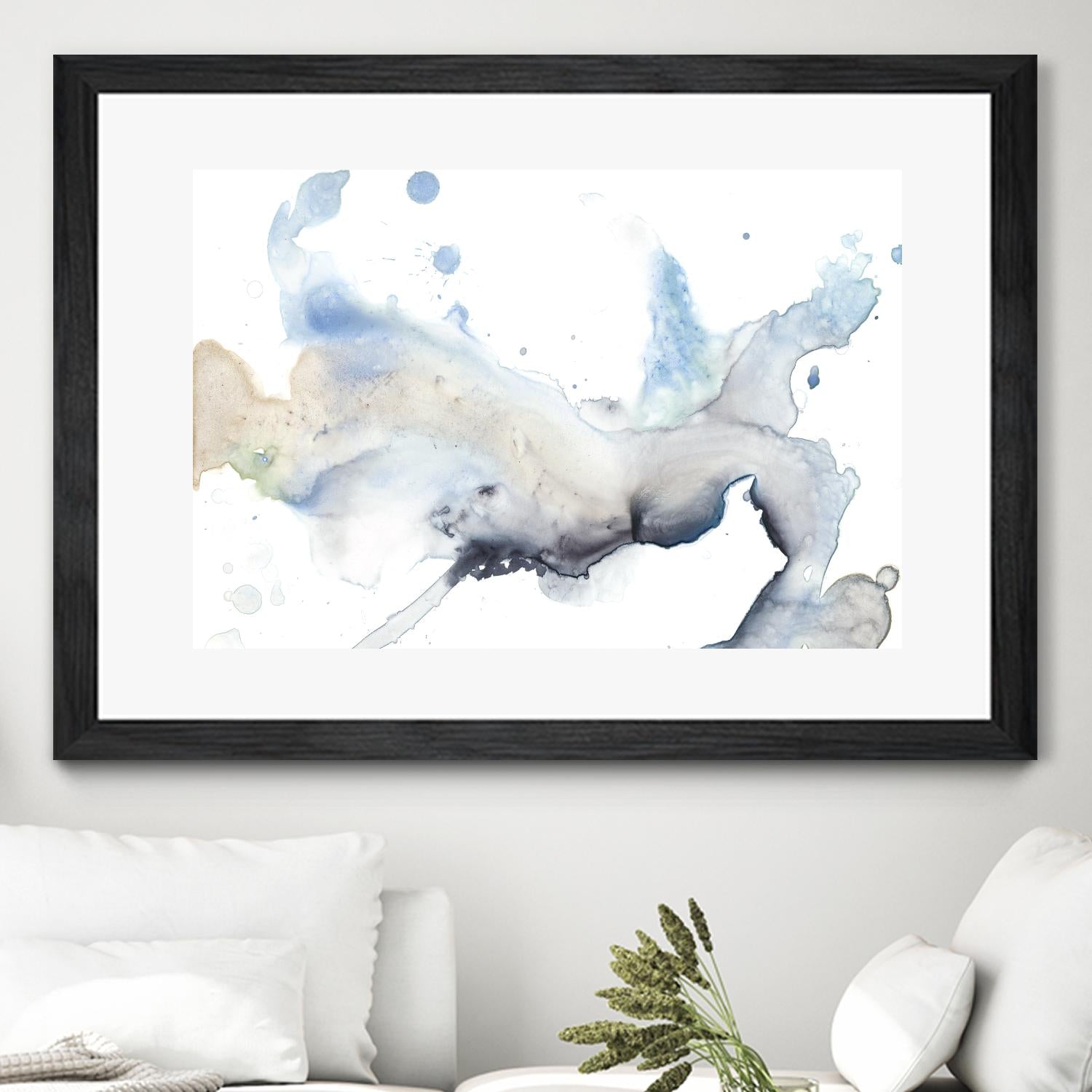Bloom Cloud I by Jennifer Goldberger on GIANT ART - blue abstract