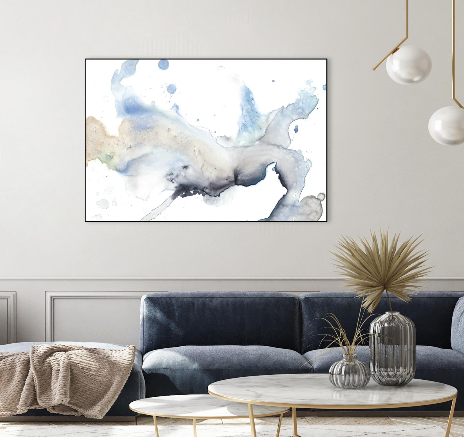 Bloom Cloud I by Jennifer Goldberger on GIANT ART - blue abstract