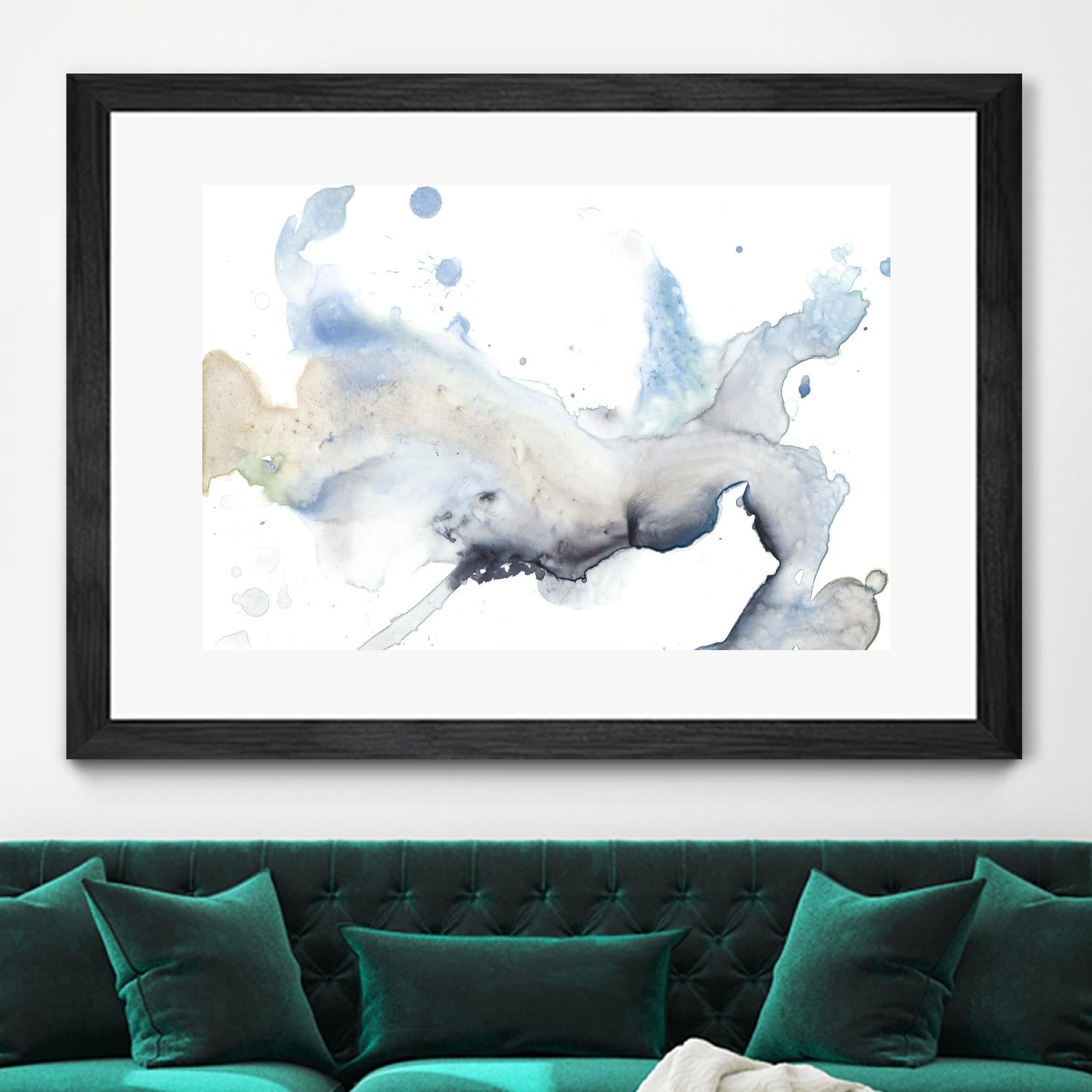 Bloom Cloud I by Jennifer Goldberger on GIANT ART - blue abstract