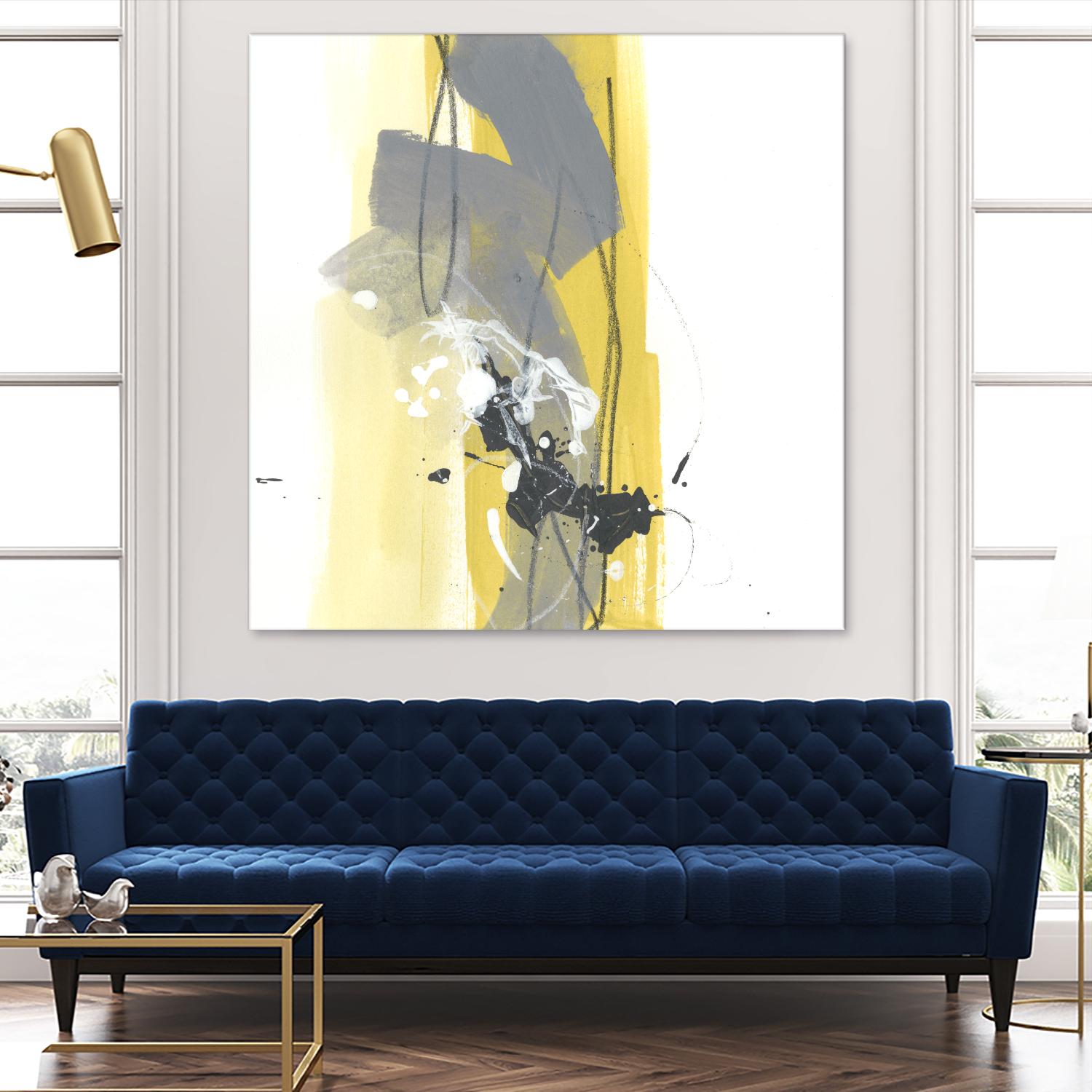 Catch Phrase I by June Erica Vess on GIANT ART - yellow abstract