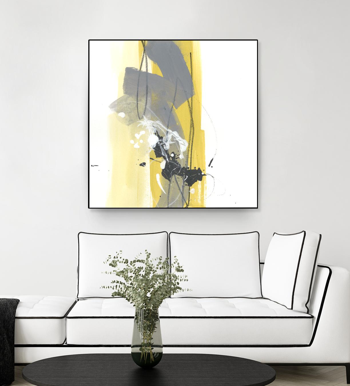 Catch Phrase I by June Erica Vess on GIANT ART - yellow abstract