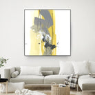 Catch Phrase I by June Erica Vess on GIANT ART - yellow abstract