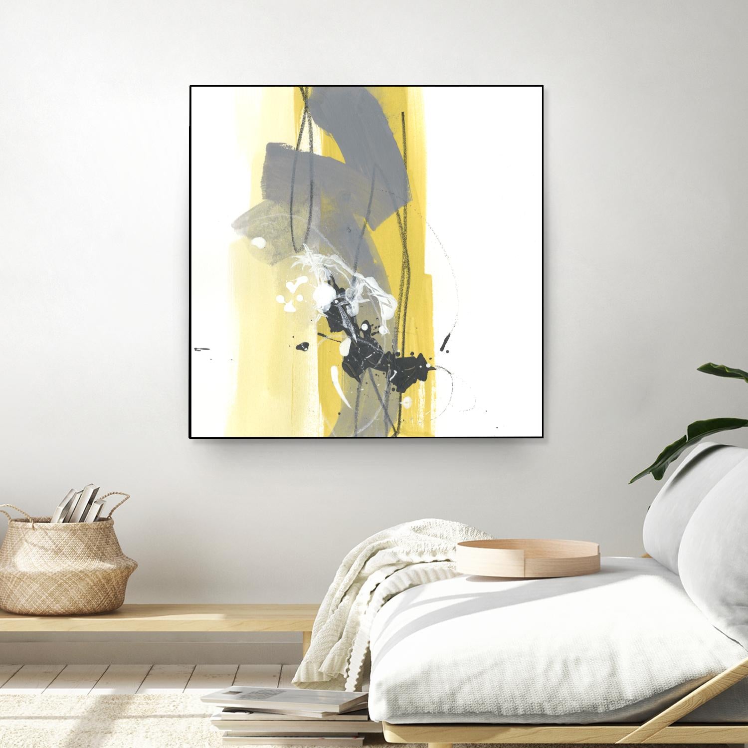 Catch Phrase I by June Erica Vess on GIANT ART - yellow abstract