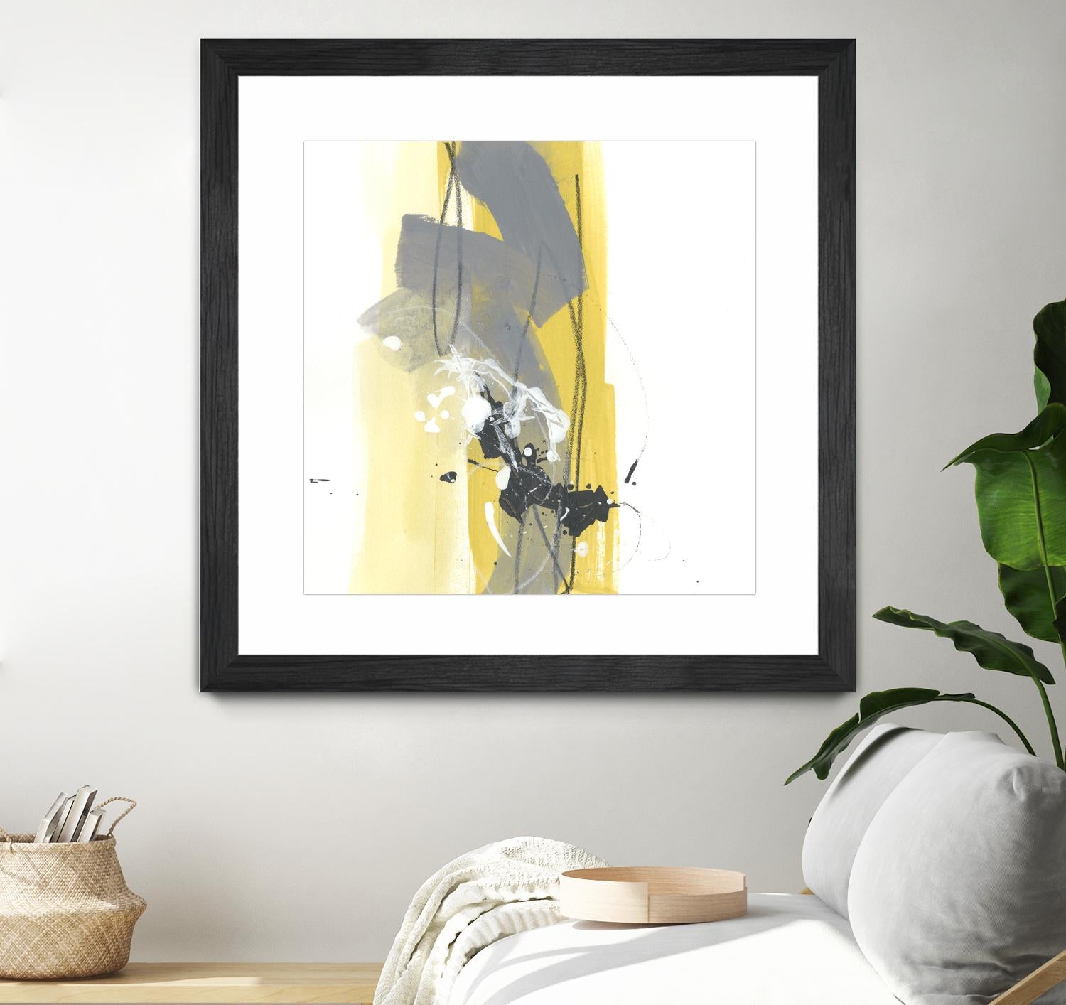 Catch Phrase I by June Erica Vess on GIANT ART - yellow abstract