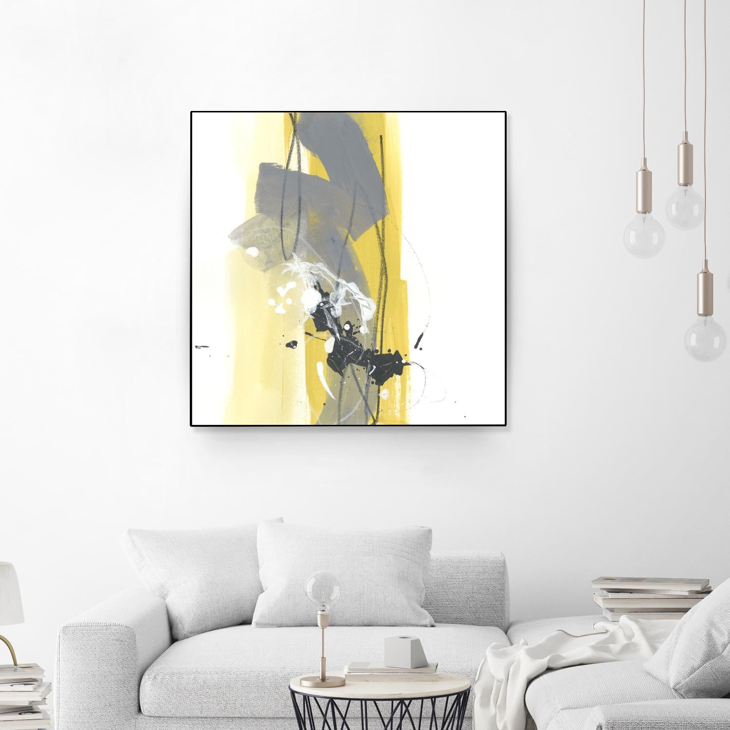 Catch Phrase I by June Erica Vess on GIANT ART - yellow abstract