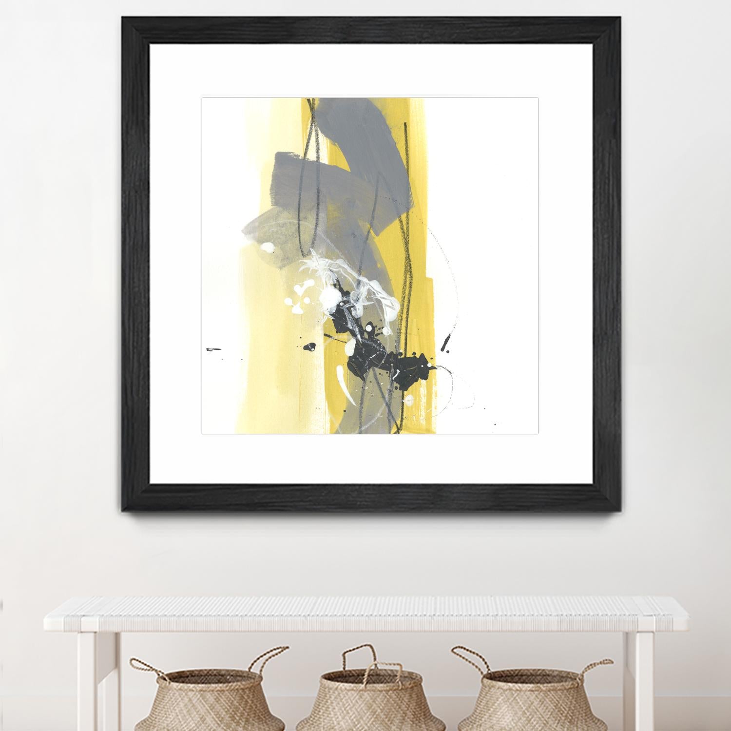 Catch Phrase I by June Erica Vess on GIANT ART - yellow abstract